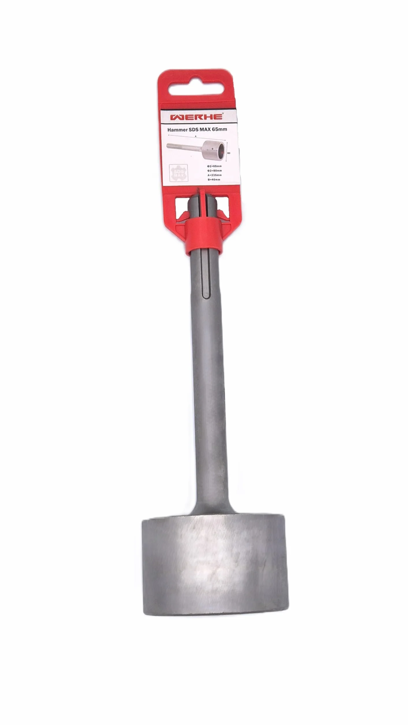 WERHE pobijak do słupków SDS Max 65x85x210 mm | do Star Pickets, słupki typu T, pale drewniane, pasuje do SDS Max młoty wyburzeniowe, waga 1,23 kg, wbijanie bez wysiłku