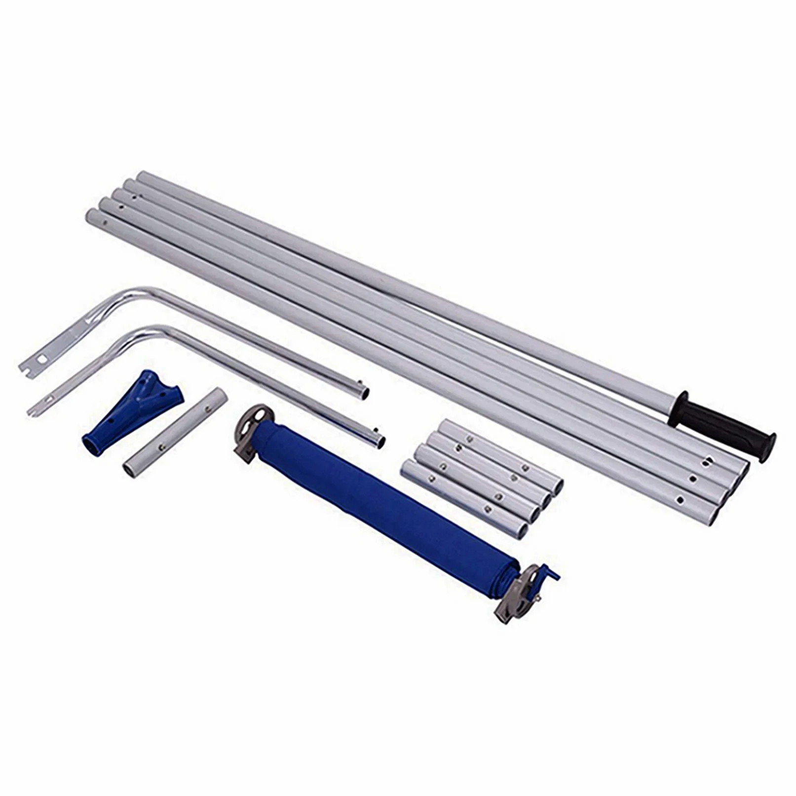 Sufit Łopata do śniegu Rake Oxford Cloth Slide z teleskopowym słupkiem Garden Roof Snow Removal Tool, niebieska