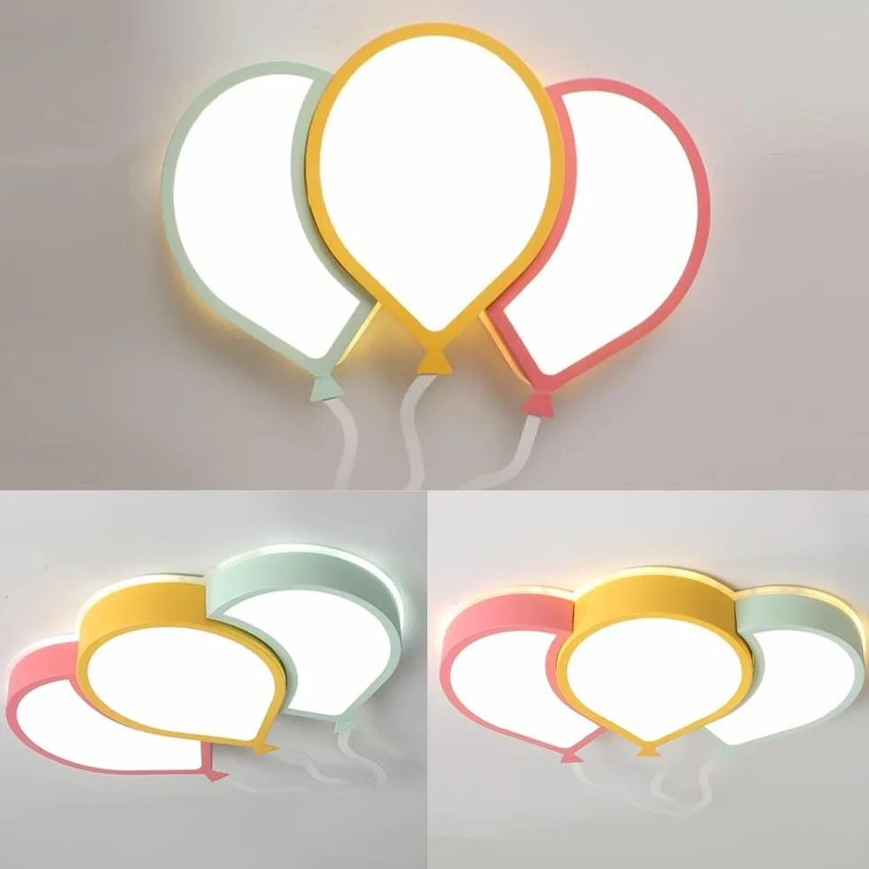 LED Balonowa Lampa Sufitowa Dla Dzieci Kreatywna 36W Możliwość Przyciemniania Z Pilotem Żyrandol Do Sypialni Dla Chłopców I Dziewcząt Akrylowy Światło Jadalni Salonu