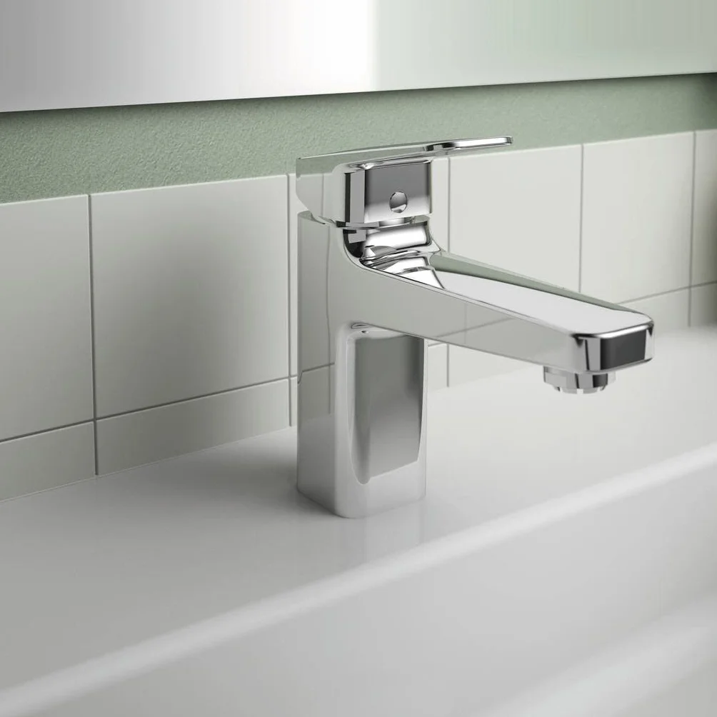 Ideal Standard BD230AA Ceraplan bateria umywalkowa niskie ciśnienie z zestawem odpływowym z przyciskiem pociąganym