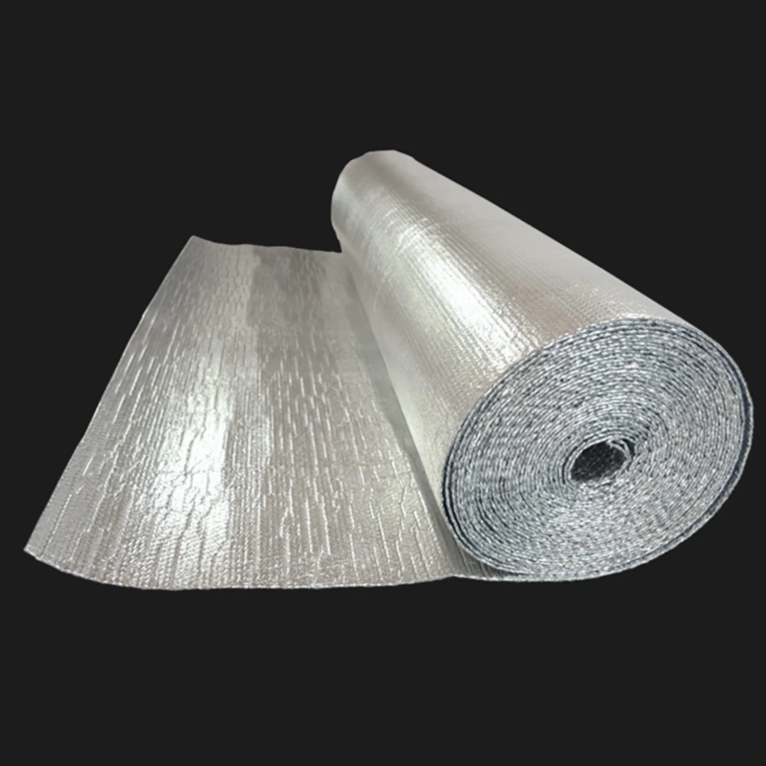 Dwuwarstwowa folia izolacyjna z folii aluminiowej, podwójna izolacja bąbelkowa, bez rozdarcia, osłona barierowa promieniująca do odpornych na warunki atmosferyczne strychów, okien, garaży, kamperów, 3 mm (THK), 1 x 5 m (5 m²)