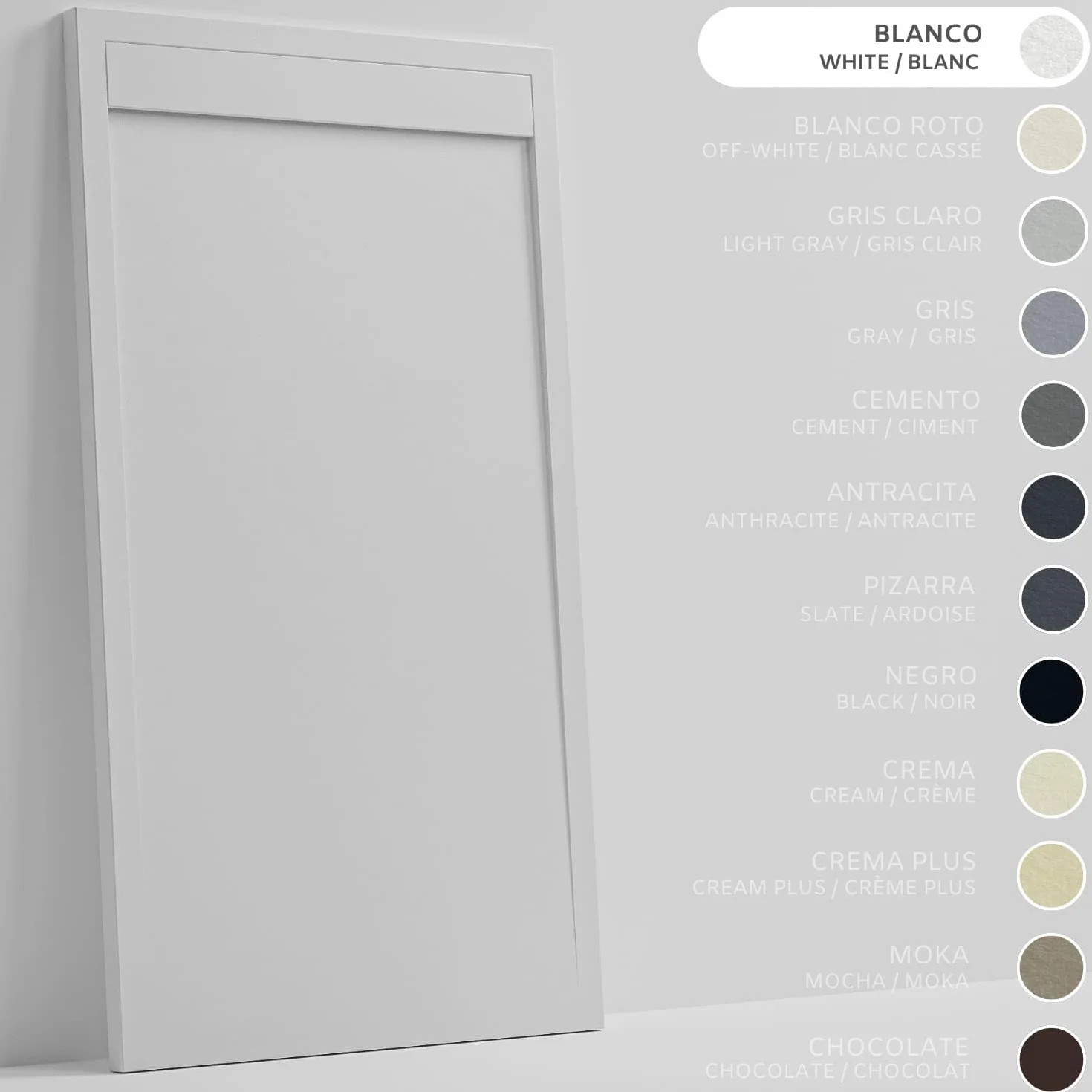 SOULHOME Brodzik prysznicowy– Żywica– Gel Coat– Gładka/Kamienna tekstura – Antypoślizgowy – biały- 160x90- Niski 3cm– Minimalistyczny