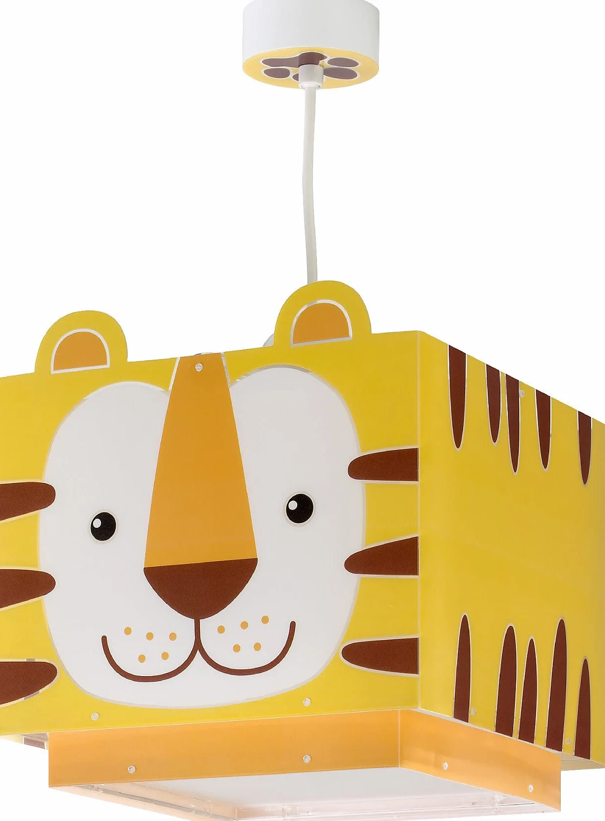 Dalber Lampa do pokoju dziecięcego, lampa wisząca, lampa sufitowa dla dzieci, lampa sufitowa do pokoju dziecięcego Little Tiger, żółta, 64562, E27