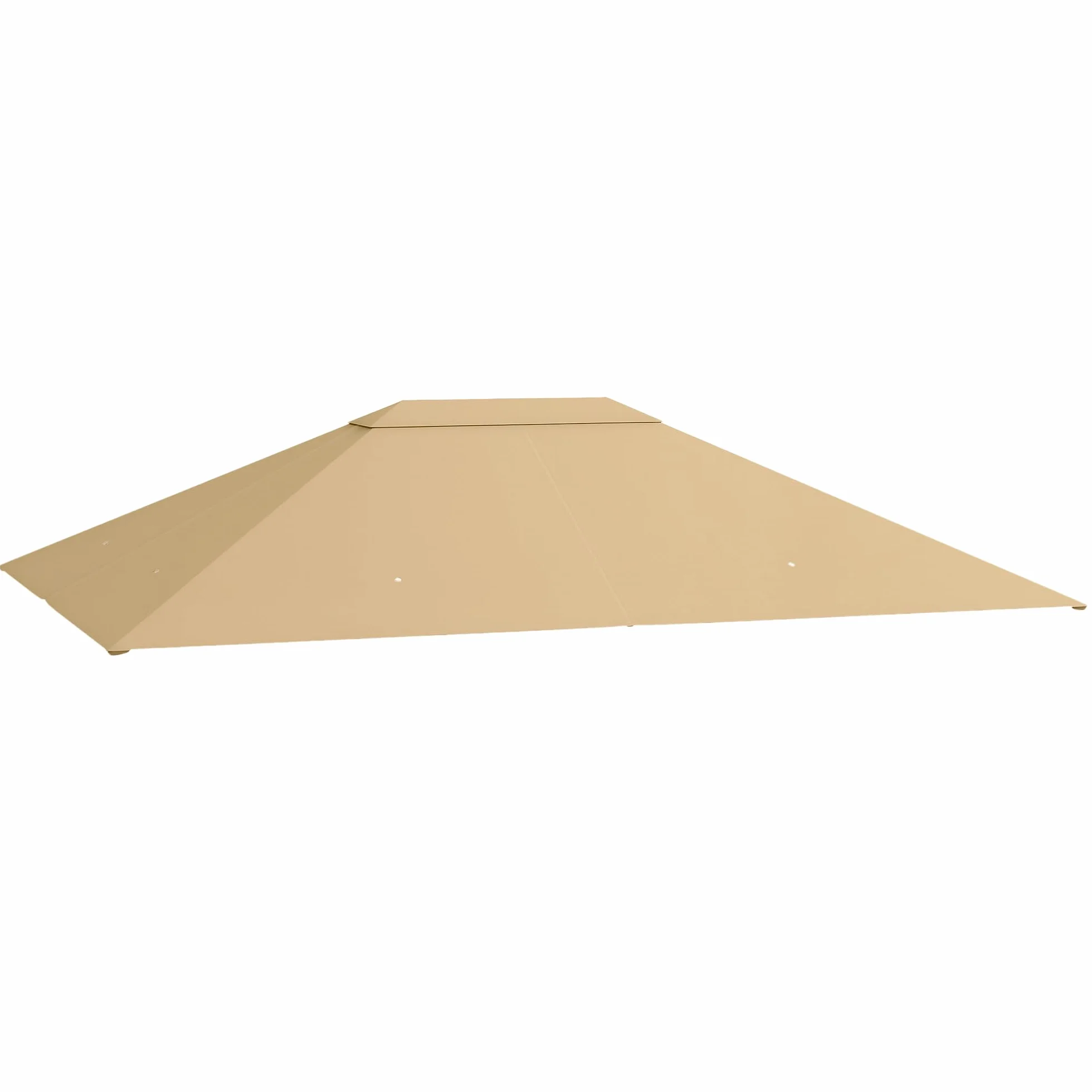 Outsunny zapasowy dach do pawilonu 4x3 m wodoodporny UV 30+ poliester 180 g/m² khaki