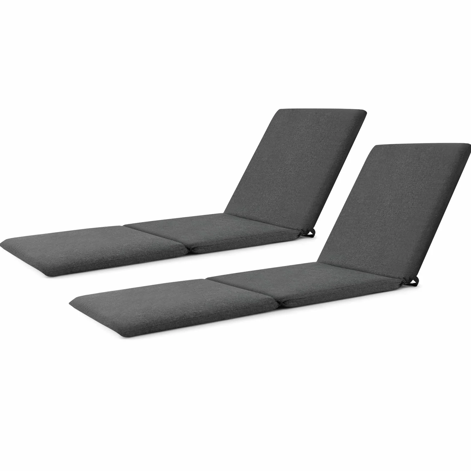 GOPLUS Nakładka na leżak ogrodowy, 1 sztuka, 182 x 59 cm, nakładka na leżak ogrodowy, nakładka z paskami na rzepy, poszewka zdejmowana i można prać w pralce (kolor szary)