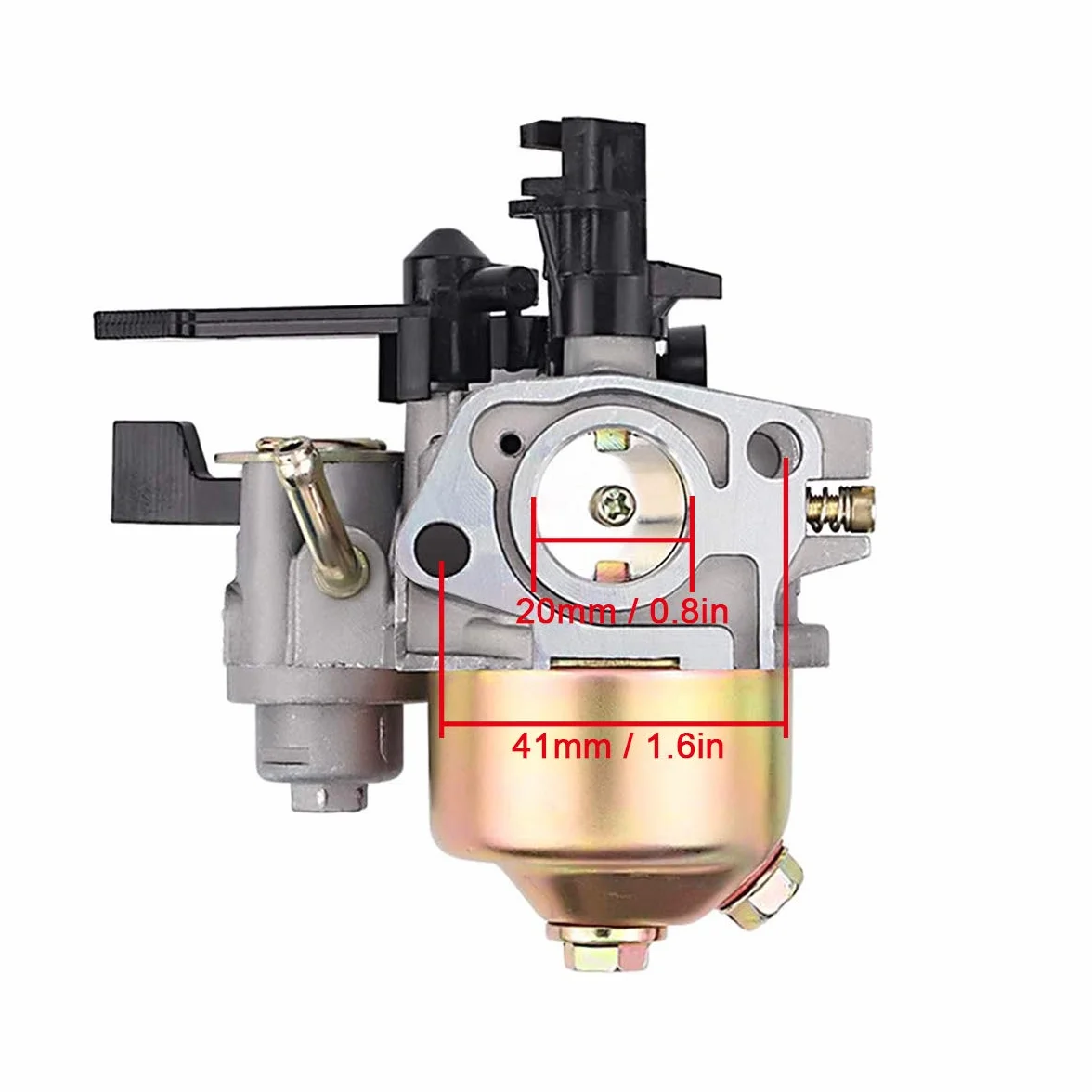 ZAMDOE GX160 zestaw gaźnika zamiennik do Honda GX200 GX168 GX140 GX120 5,5 HP 6,5 HP silnik WP30X pompa wodna myjka ciśnieniowa, z uszczelkami montażowymi