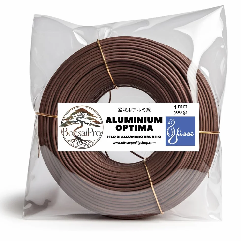 ULISSE® BonsaiPro Aluminium Optima drut bonsai oksydowany 500 g różne średnice