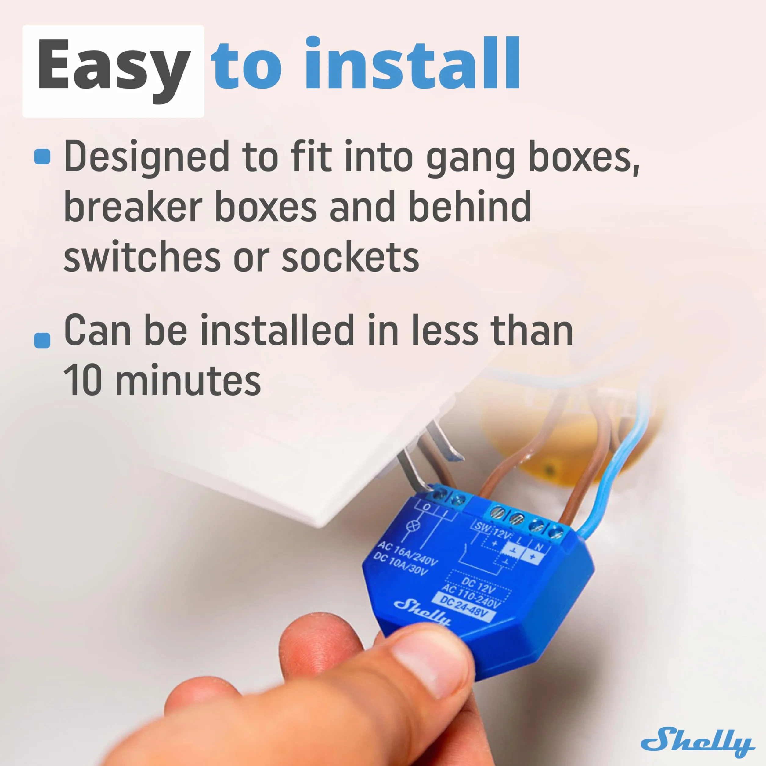 Shelly Plus 1 | Inteligentny przełącznik przekaźnikowy WiFi Bluetooth | Smart Home | Alexa i Google Home | iOS Android | Nie wymaga koncentratora | Zdalne sterowanie oświetleniem i drzwiami garażowymi
