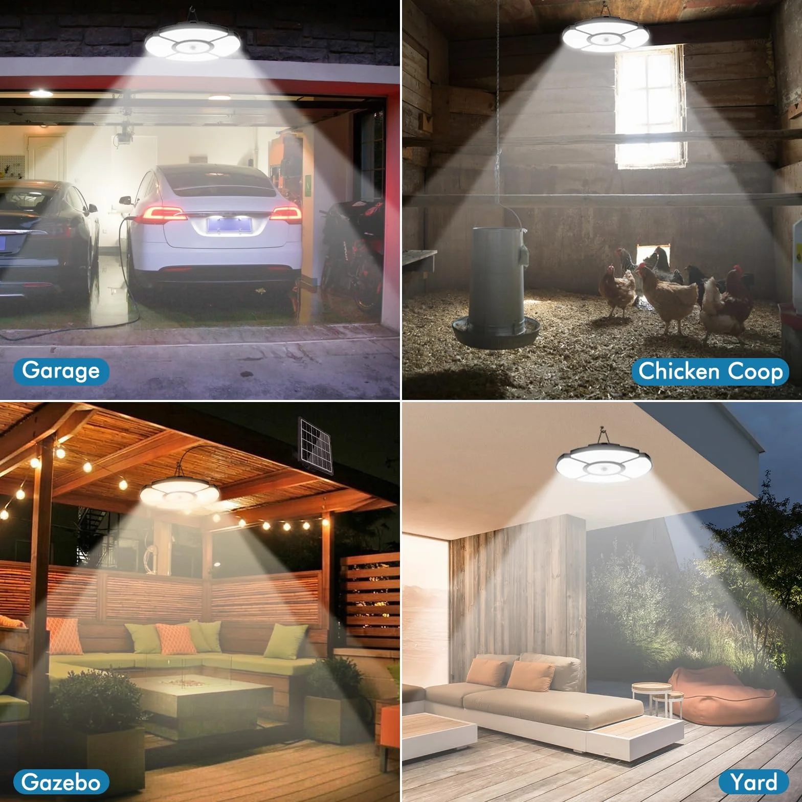 MEIHUA Lampy solarnye do użytku wewnątrz i na zewnątrz, 76 diod LED, z czujnikiem ruchu, pilotem zdalnym i regulowanym kątem świecenia 270°, IP54, wodoszczelne, 4 tryby