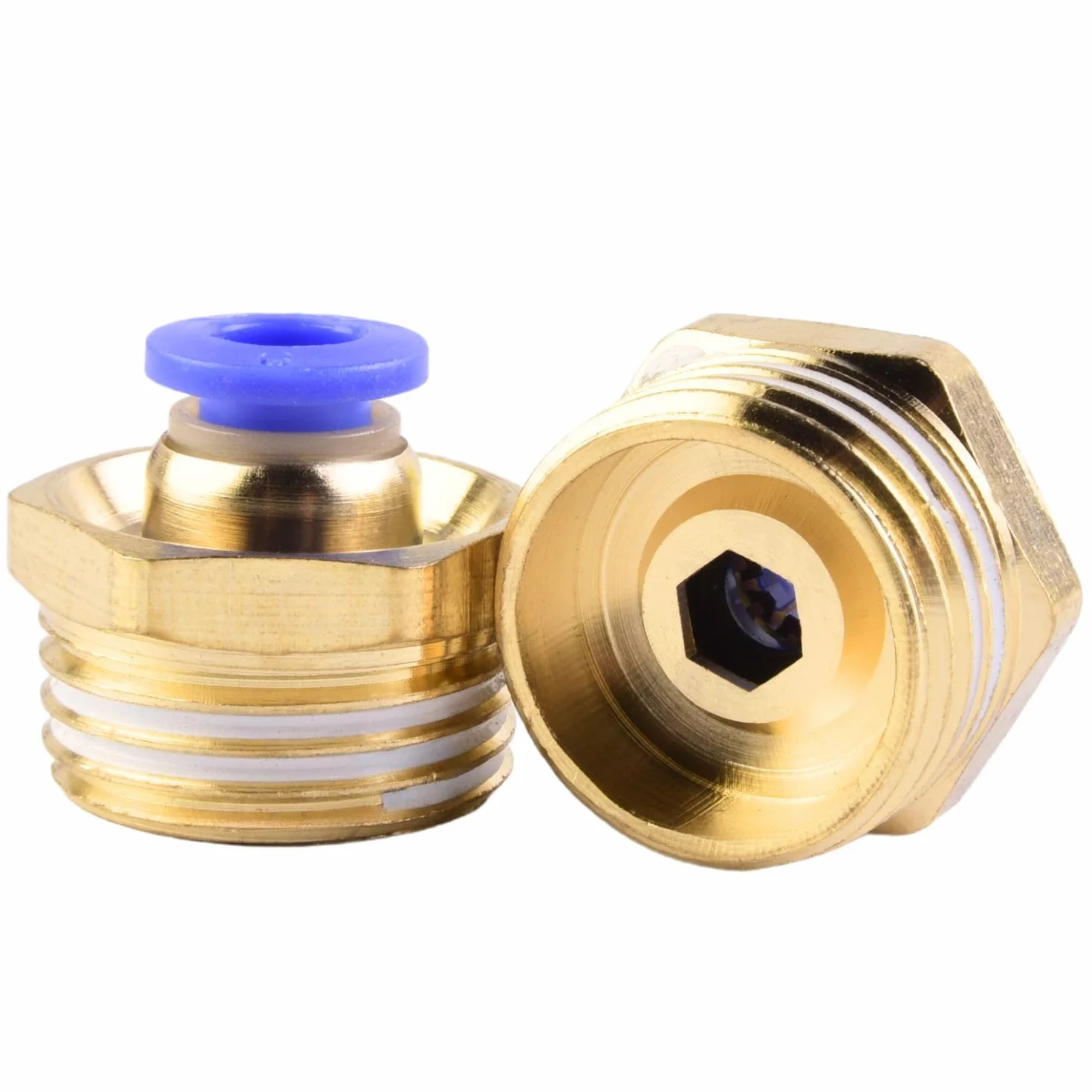 4 sztuki 6 mm 1/2 ''PT gwint zewnętrzny prosty Push to Connect Fittings wąż wtykowy pneumatyczny szybkozłączka