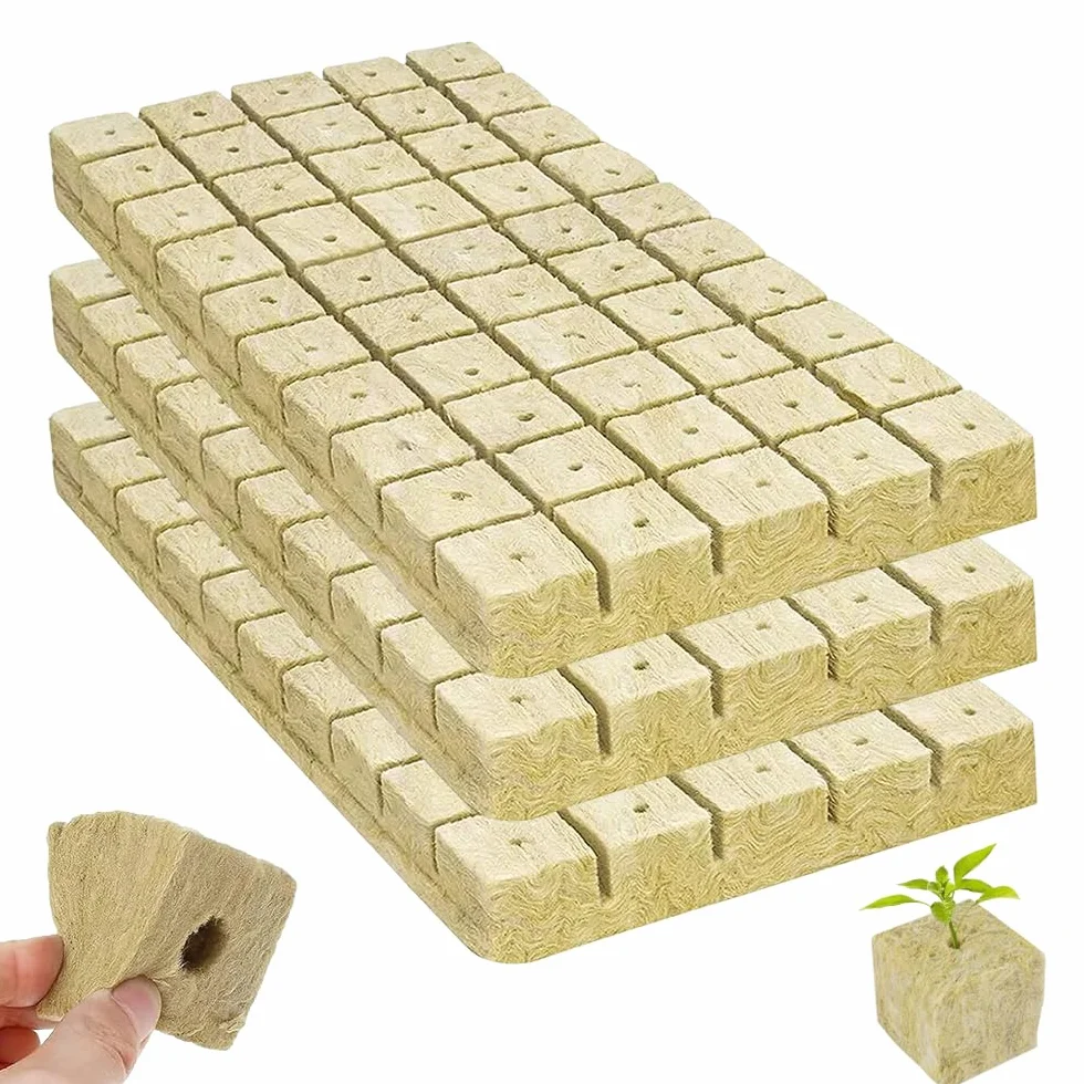 Kostka z wełny mineralnej 2,5 x 2,5 x 2,5 cm 150 sztuk do uprawy sadzonek