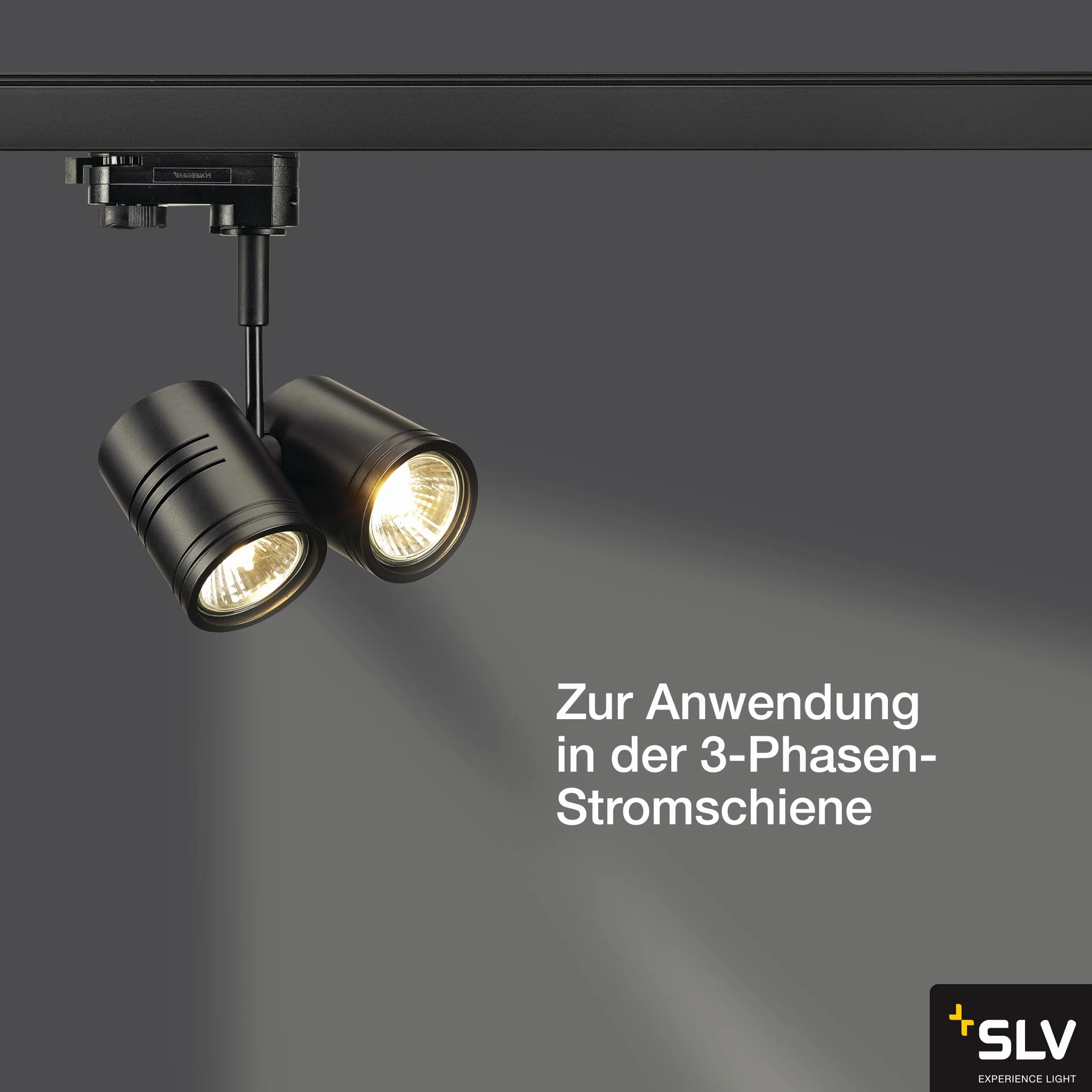 SLV Spot do systemu 3-fazowego SLV BIMA 2 / reflektor, spot LED, reflektor sufitowy, lampa sufitowa, system szynowy, oświetlenie wewnętrzne / GU10 50W czarny