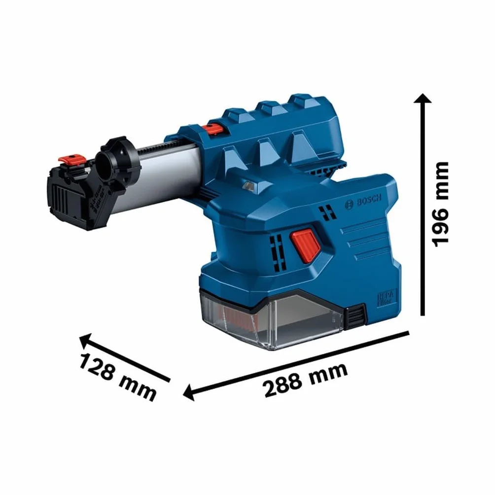 Bosch Professional system 18V: akumulatorowy młot udarowo-obrotowy GBH 18V-22 (SDS plus, idealny do wiercenia otworów o średn. 6–10 mm, GDE 18V-12, walizka L-BOXX)