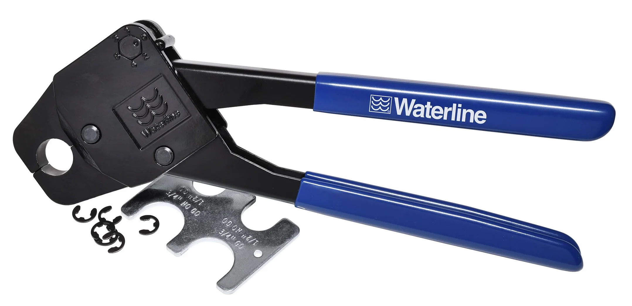 Waterline PEX narzędzie do zaciskania pierścieni | zaciskarka hydrauliczna do miedzianych pierścieni Pex ½" | niskoprofilowe profesjonalne narzędzie do zaciskania | w zestawie z miernikiem GO/NO GO,