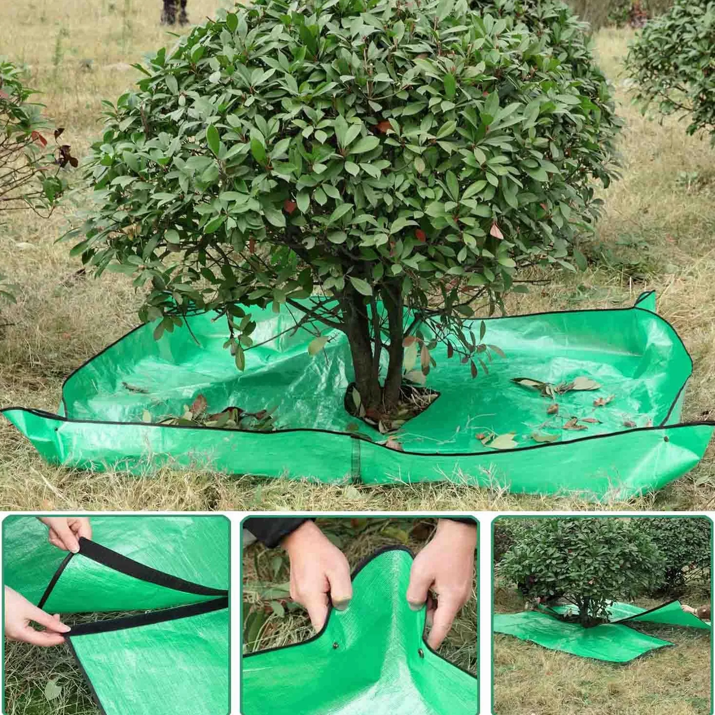 Plandeka ogrodowa wodoszczelna do przycinania roślin 30 cm z otworem