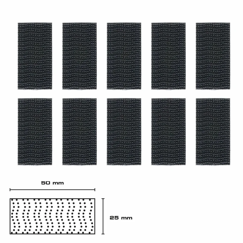 3M Dual Lock SJ 3550 10 sztuk podkładek samoprzylepnych 25,4 mm x 50 mm – taśma klejąca z zamknięciem zaciskowym; czarna; do 5 odwracalnych połączeń