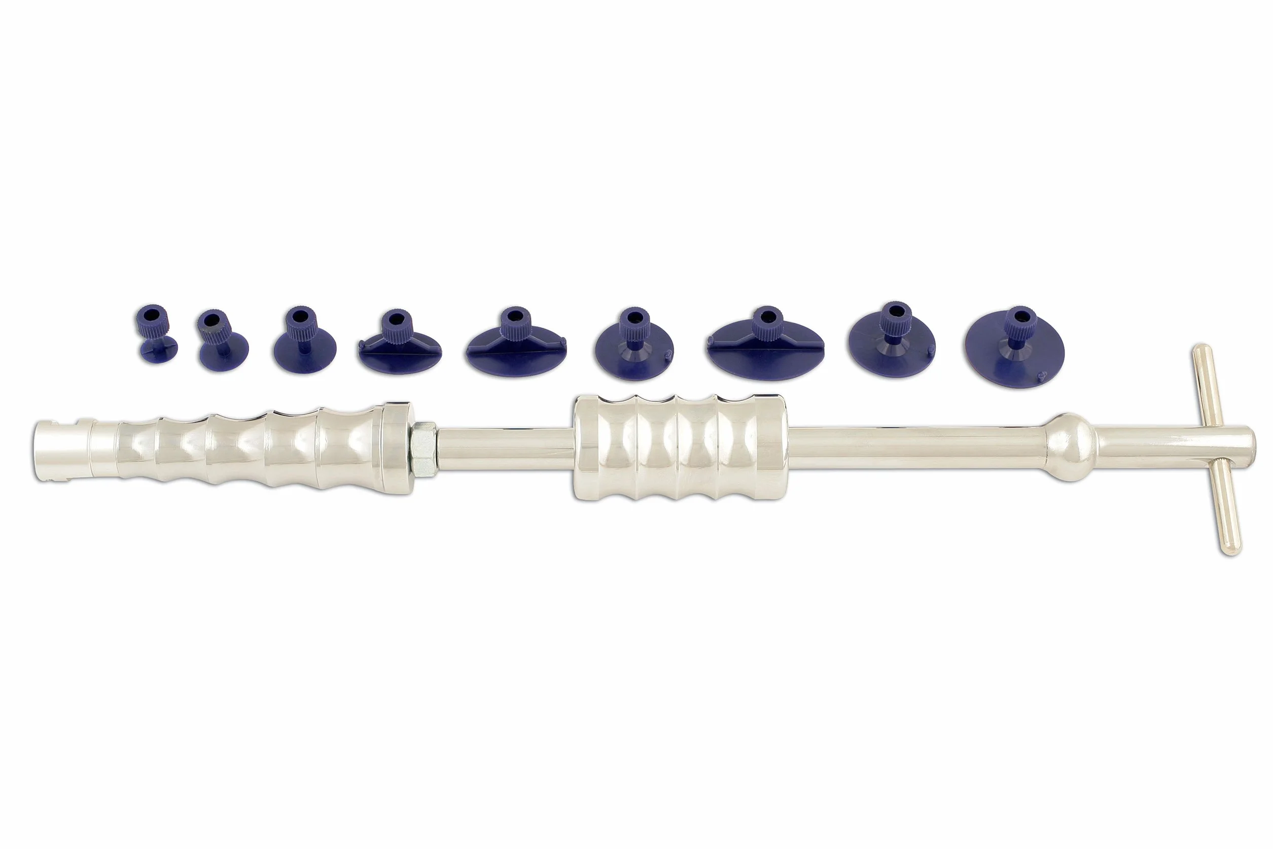 Power-Tec 92376 młotek ślizgowy z nakładkami klejowymi, zestaw 9 sztuk