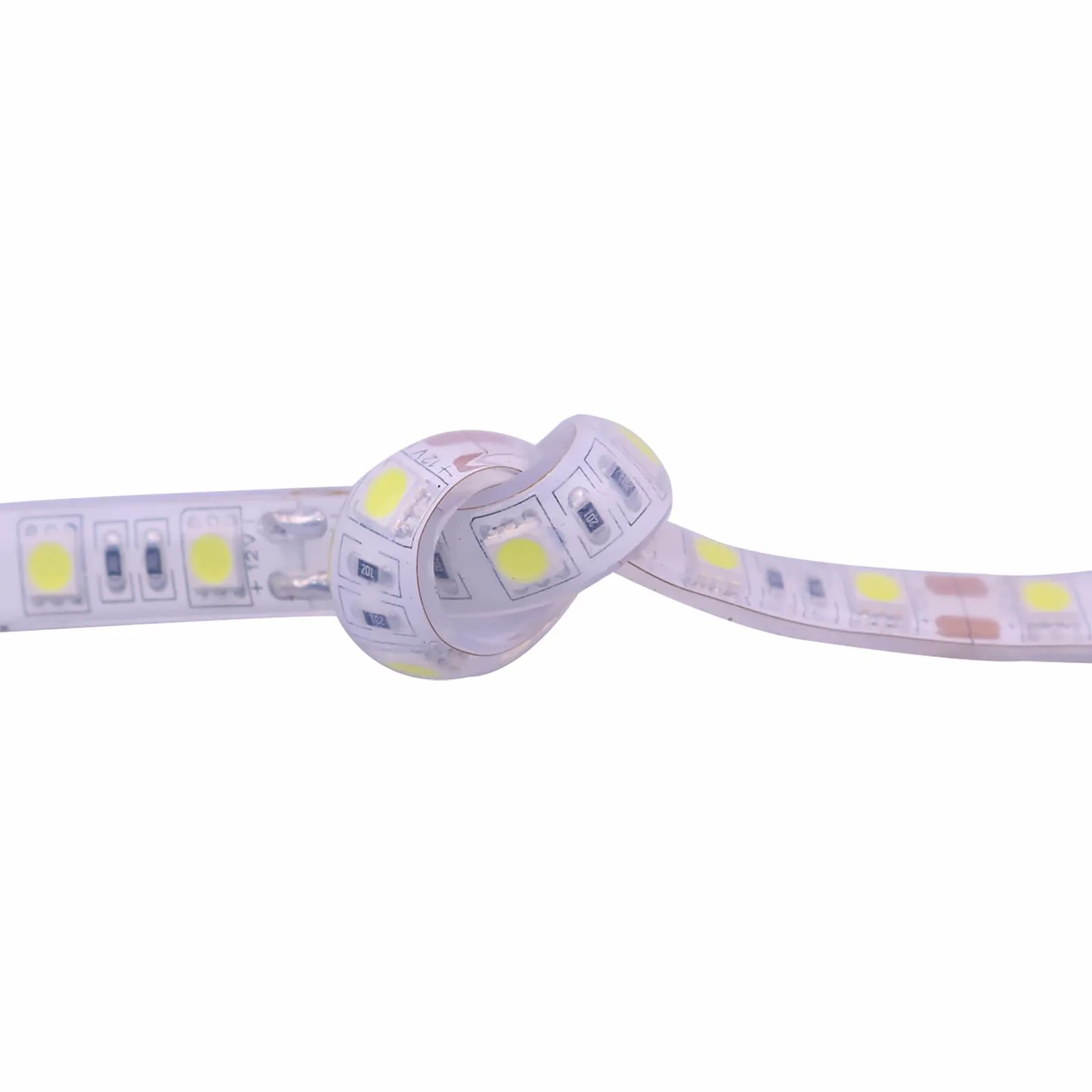 Wodoodporny silikonowy pasek świetlny LED IP68 12V (ciepła biel, 5)