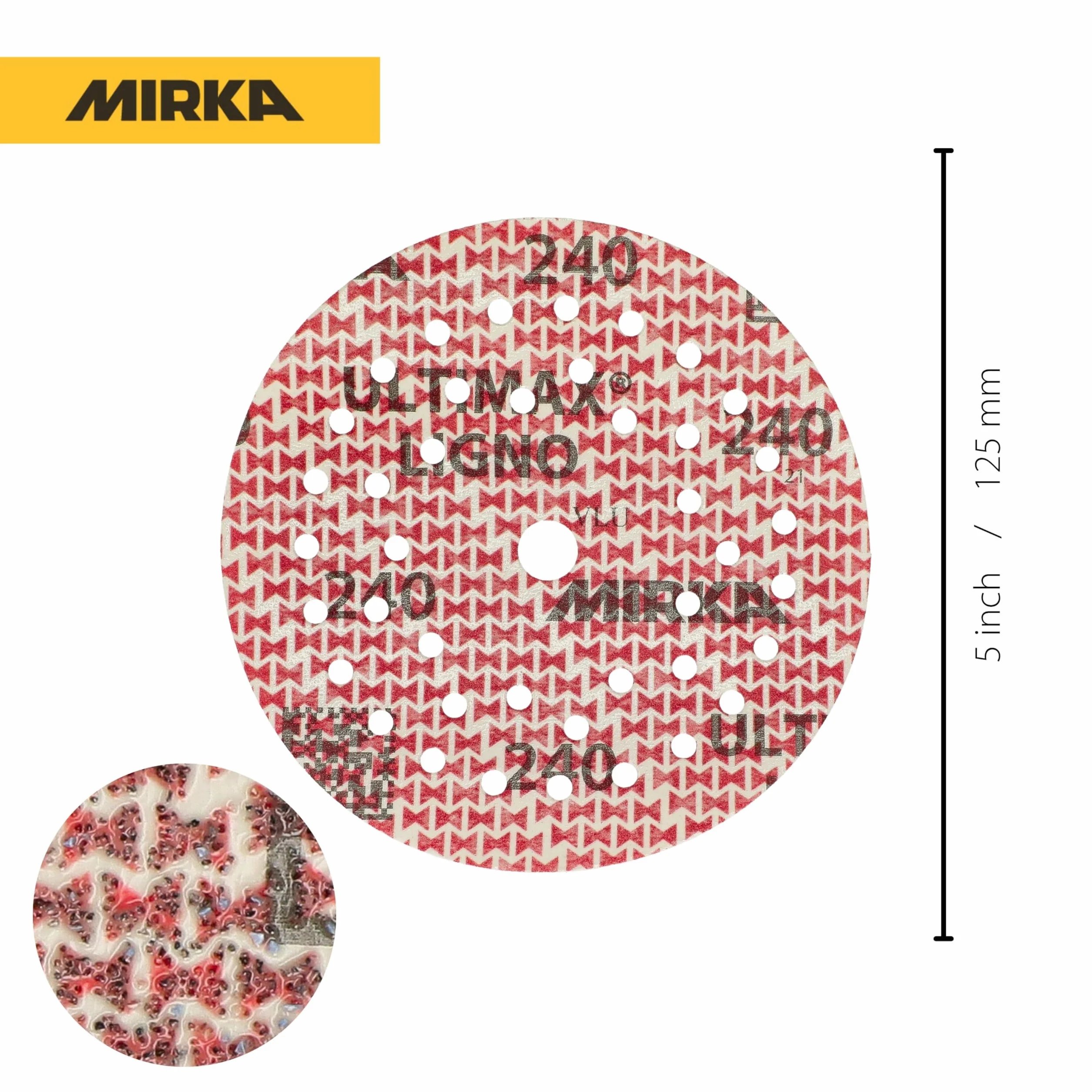 Mirka - abrasive sheets - Ultimax Ligno 150 mm rzep Multifit | Uniwersalne arkusze ścierne z rzepem do szlifierek 150 mm wysoka trwałość i skuteczność szlifowania