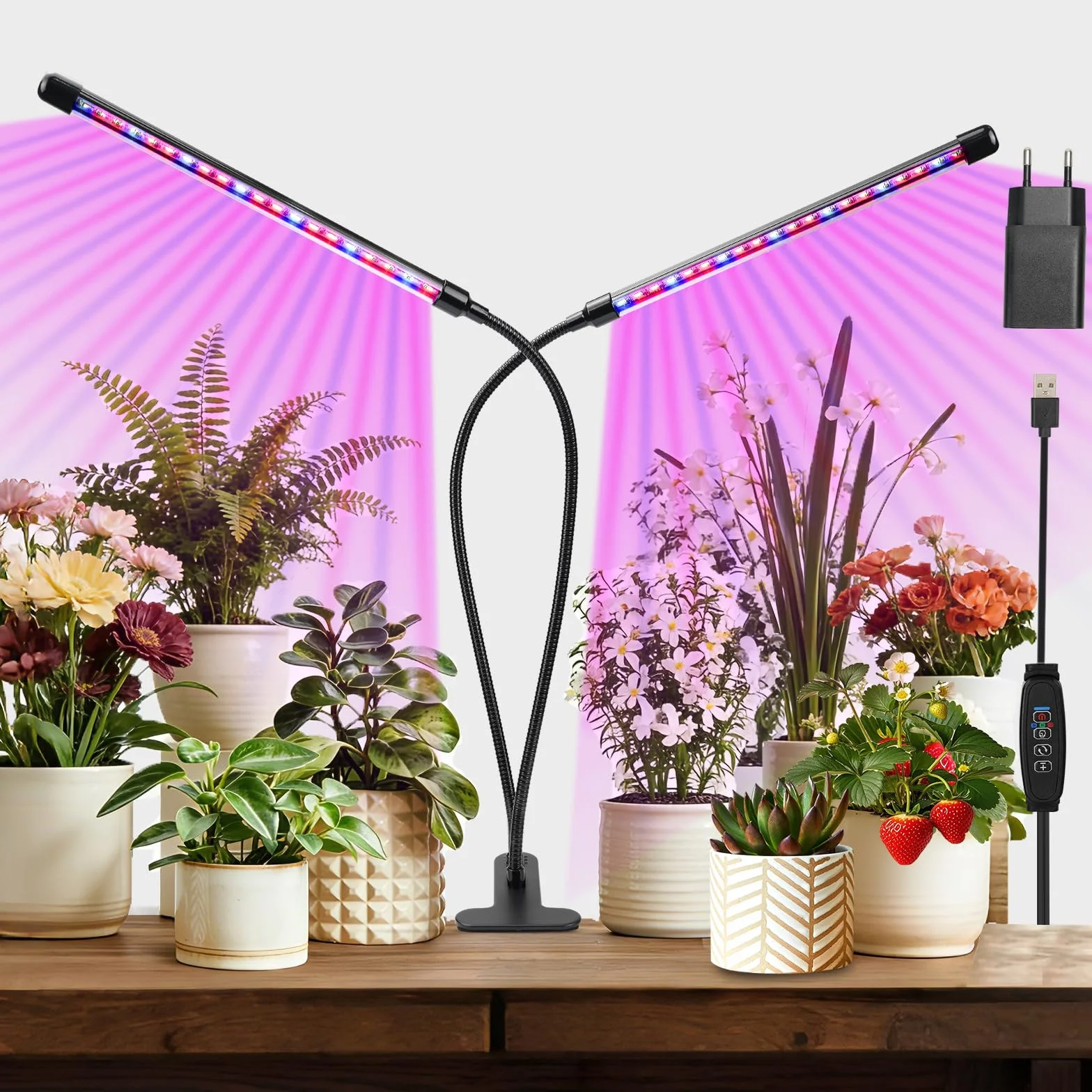 Lampa LED do uprawy roślin pełne spektrum timer 10-stopniowe ściemnianie wysoki PPFD hydroponika ogród wewnętrzny