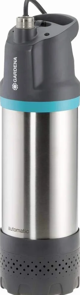 Gardena pompa zanurzeniowo-ciśnieniowa 6100/5 inox automatic: wydajność 6100 l/h, filtr zanieczyszczeń, cicha praca, zintegrowane zabezpieczenie przed pracą na sucho (1773-20)