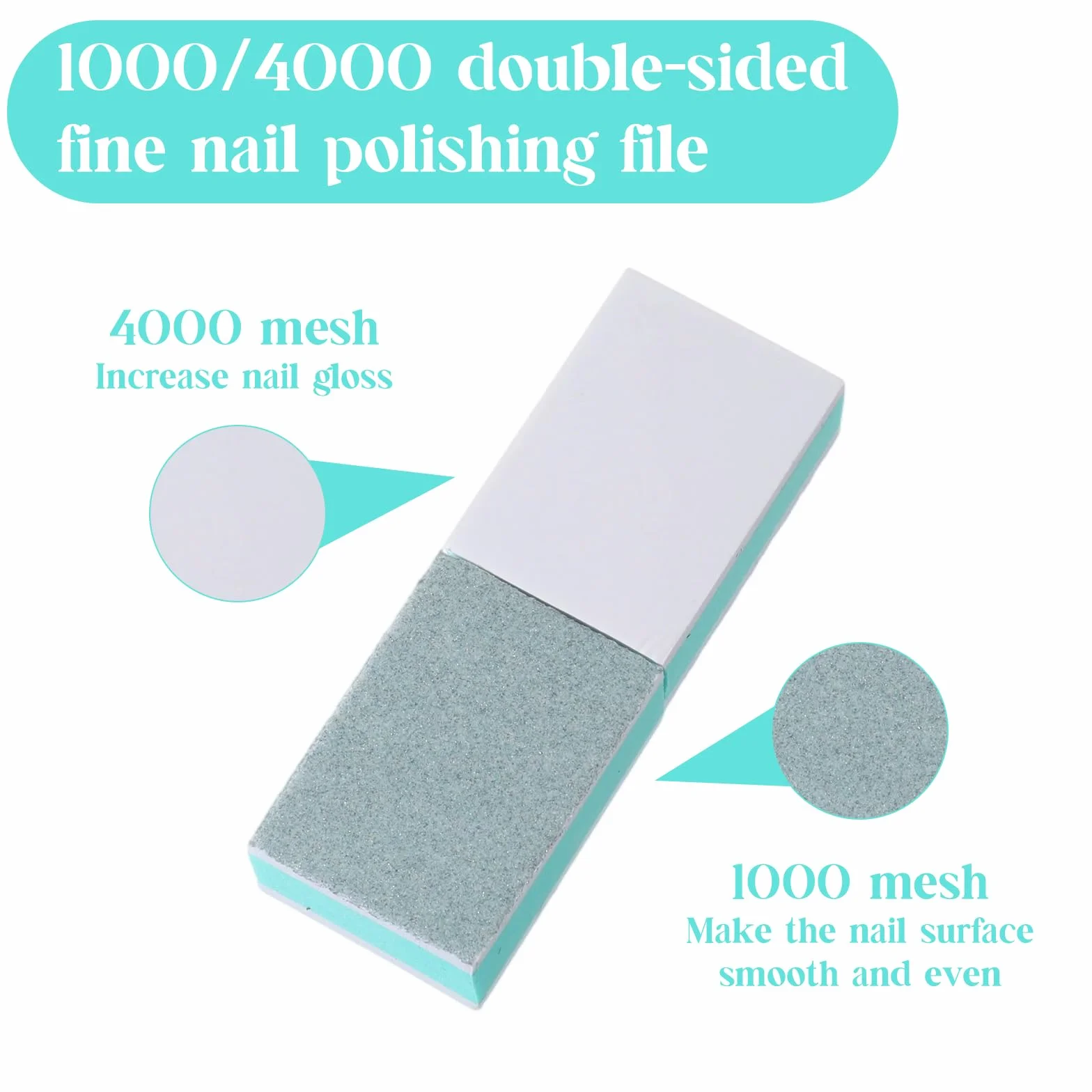 Mini bufory do paznokci, ziarnistość 1000/4000, dwustronne mini bufory do paznokci, mały blok polerski do paznokci naturalnych, narzędzia do manicure do salonu domowego