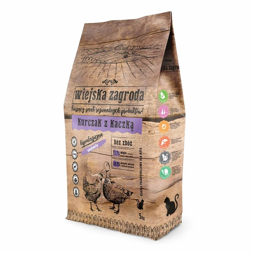 Wiejska Zagroda Wiejska Zagroda Kurczak z KaczkÄ… dla Kota 5 kg