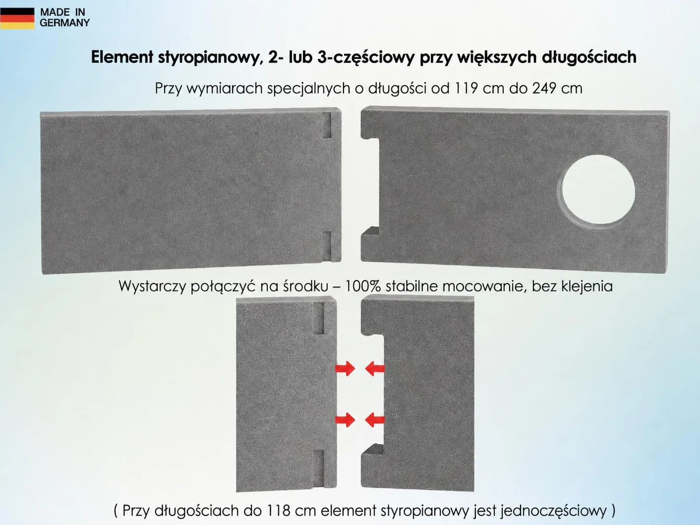 Uszczelka okienna 30–249 cm do klimatyzatora przenośnego i suszarki wywiewowej, także do drzwi – szybki montaż bez wiercenia/klejenia – uszczelka do klimatyzatorów [109 cm]