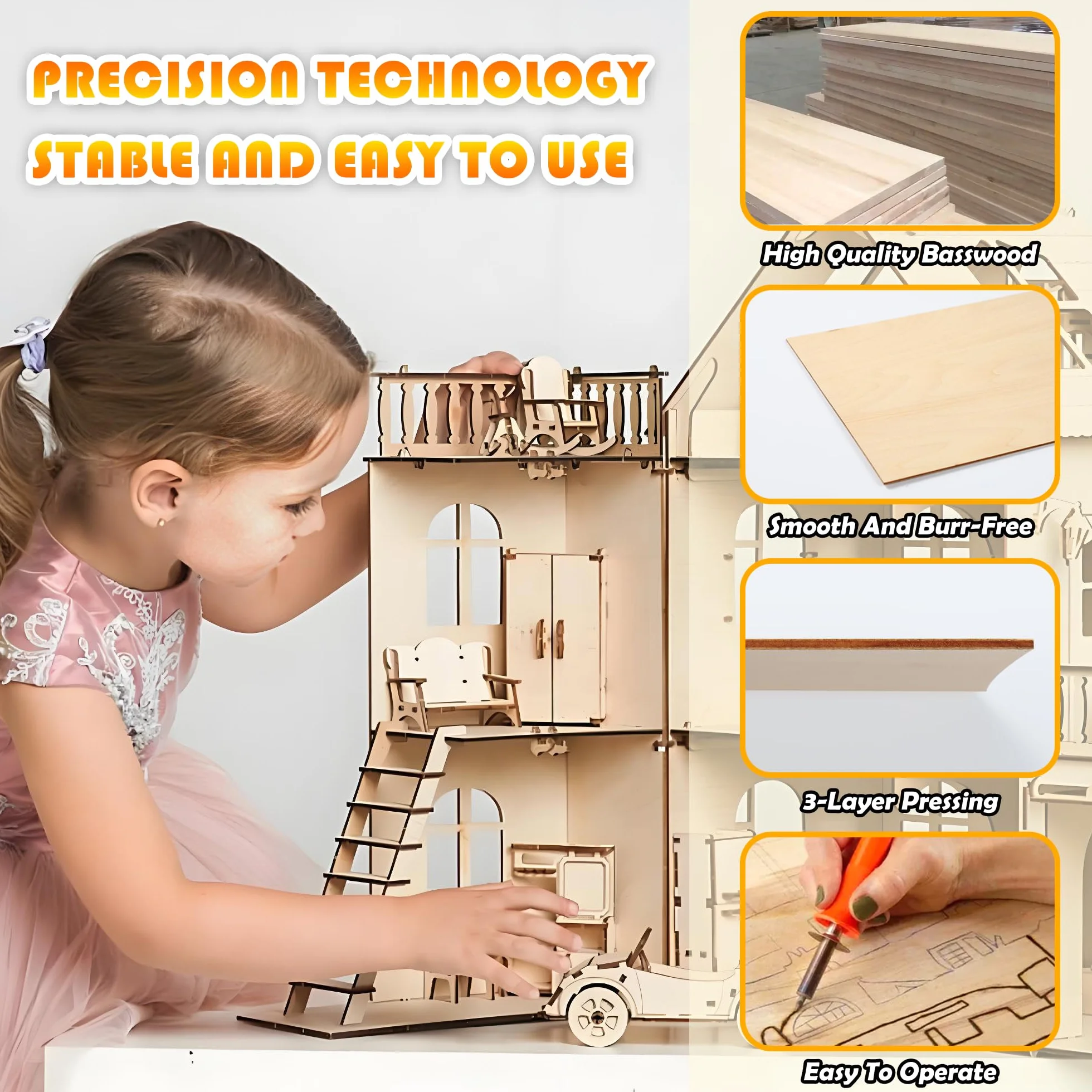 10 Pieces Basswood Plywood, Basswood Board, Nadaje Majsterkowania, Malowania, Pirografii, CięCia Laserowego, Modelarstwa i Innych Prac RęCznych, Pusta drewniana deska (300x200x2mm)