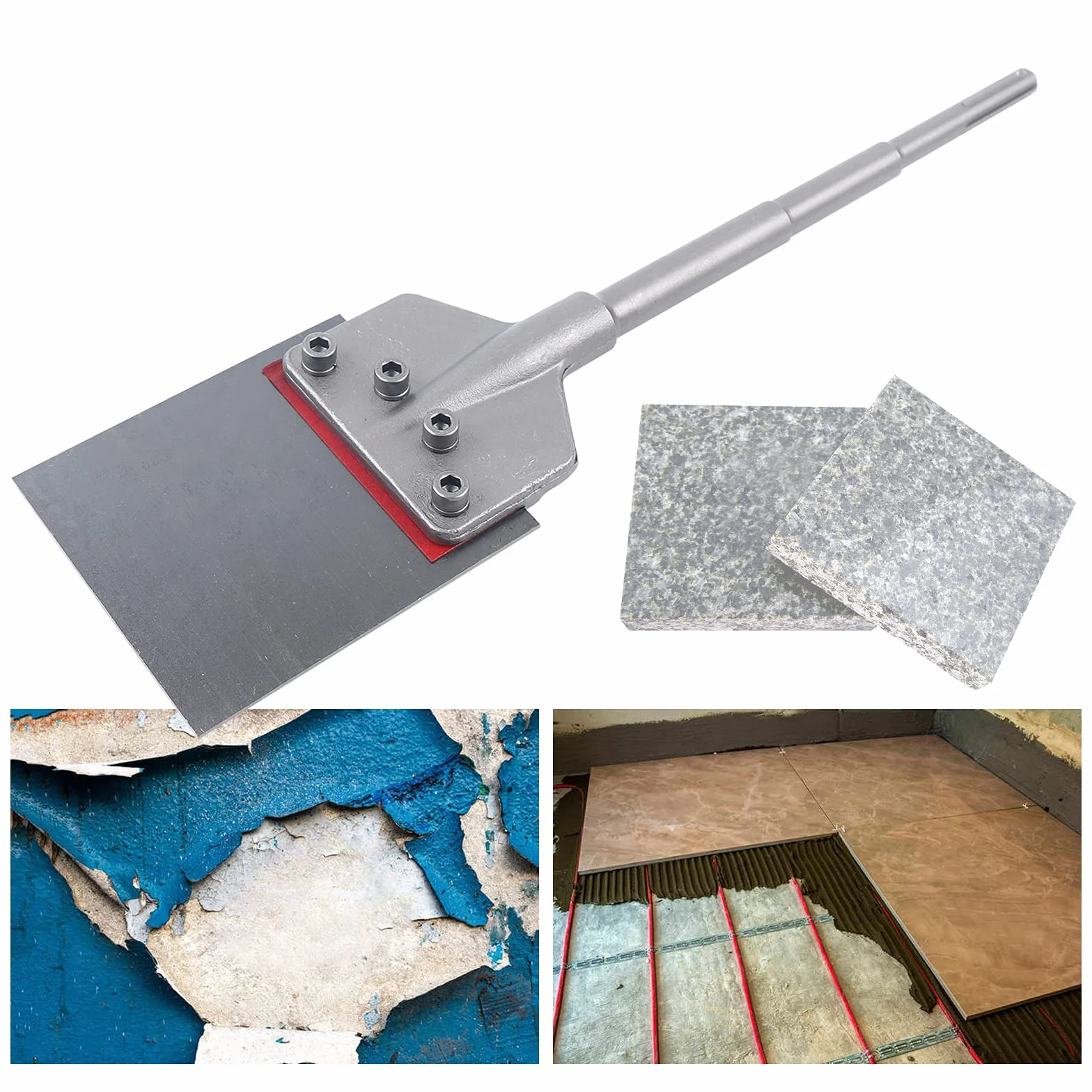 Dłuto do płytek SDS-Max, dłuto szpachlowe, dłuto podłogowe, wiertło do podłóg, skrobak do podłóg, szerokość dłuta płaskiego, do wiertarki udarowej, do usuwania płytek i kleju do płytek