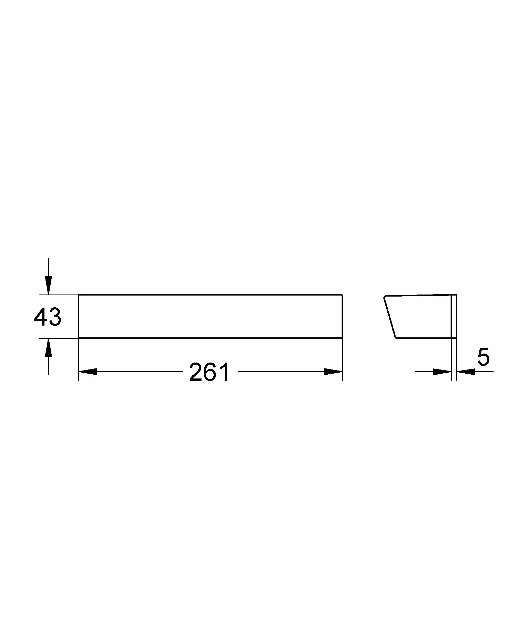 Grohe Grt 2000 Easyreach Półka Łazienkowa, Srebrny/Szary, ‎29 x 9 x 5.5 cm