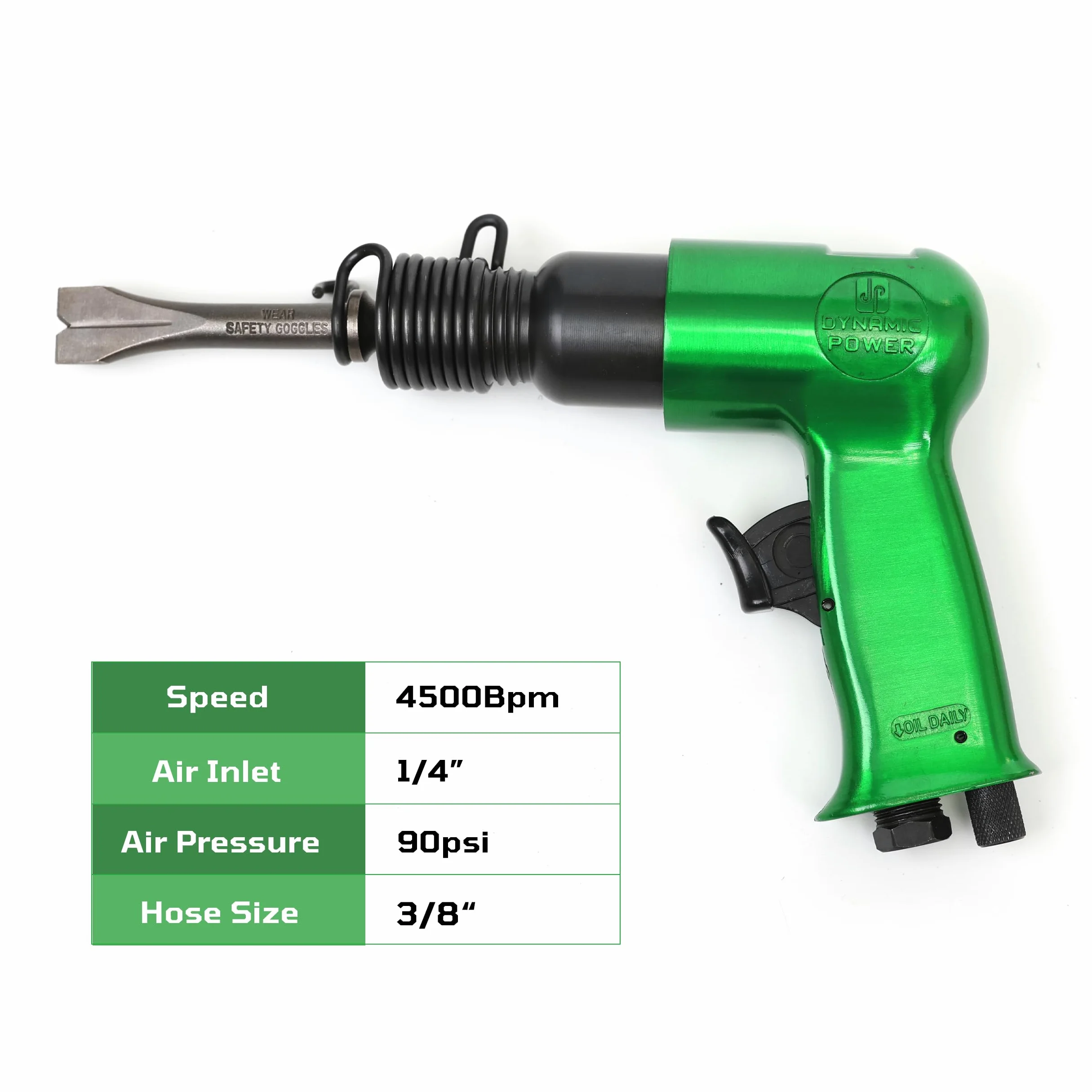 Dynamic Power Zestaw młota pneumatycznego z krótkim cylindrem 4 dłuta D319115