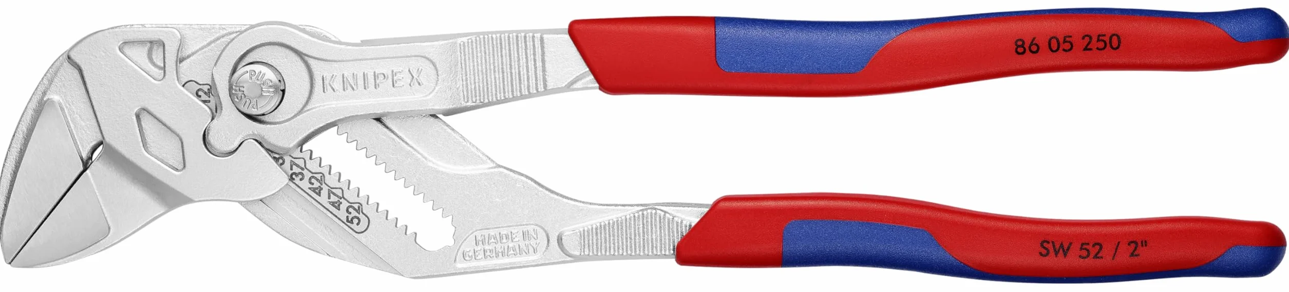 Knipex 86 05 250 - szczypce (złącze ślizgowe, stal chromowo-wanadowa, plastik, niebieski/czerwony)