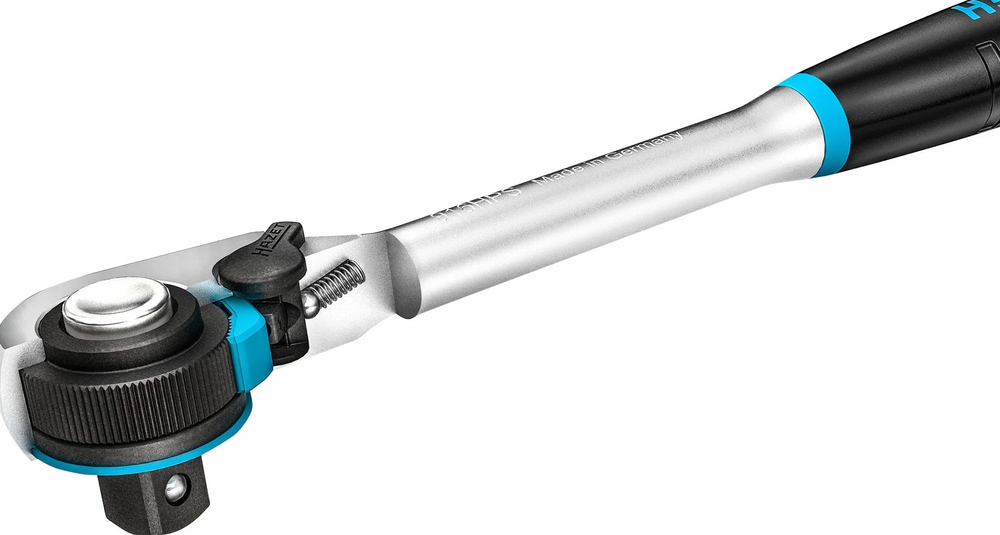 HAZET HiPer drobnozębna grzechotka dwustronna 916HPS I Wyjście: ½ cala (12,5 mm) kwadrat I 275 mm I z dźwignią dwustronną i funkcją grzechotki
