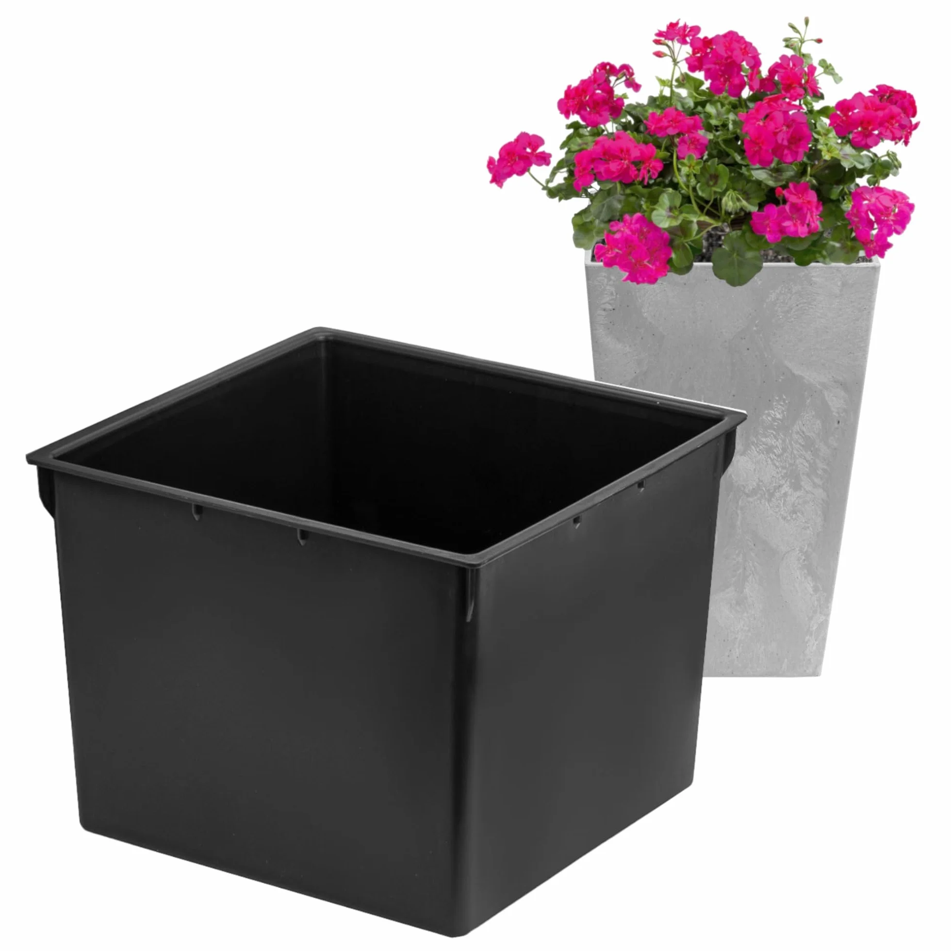 Prosperplast Wymienna kwadratowa doniczka 17x17 cm 3 l czarna