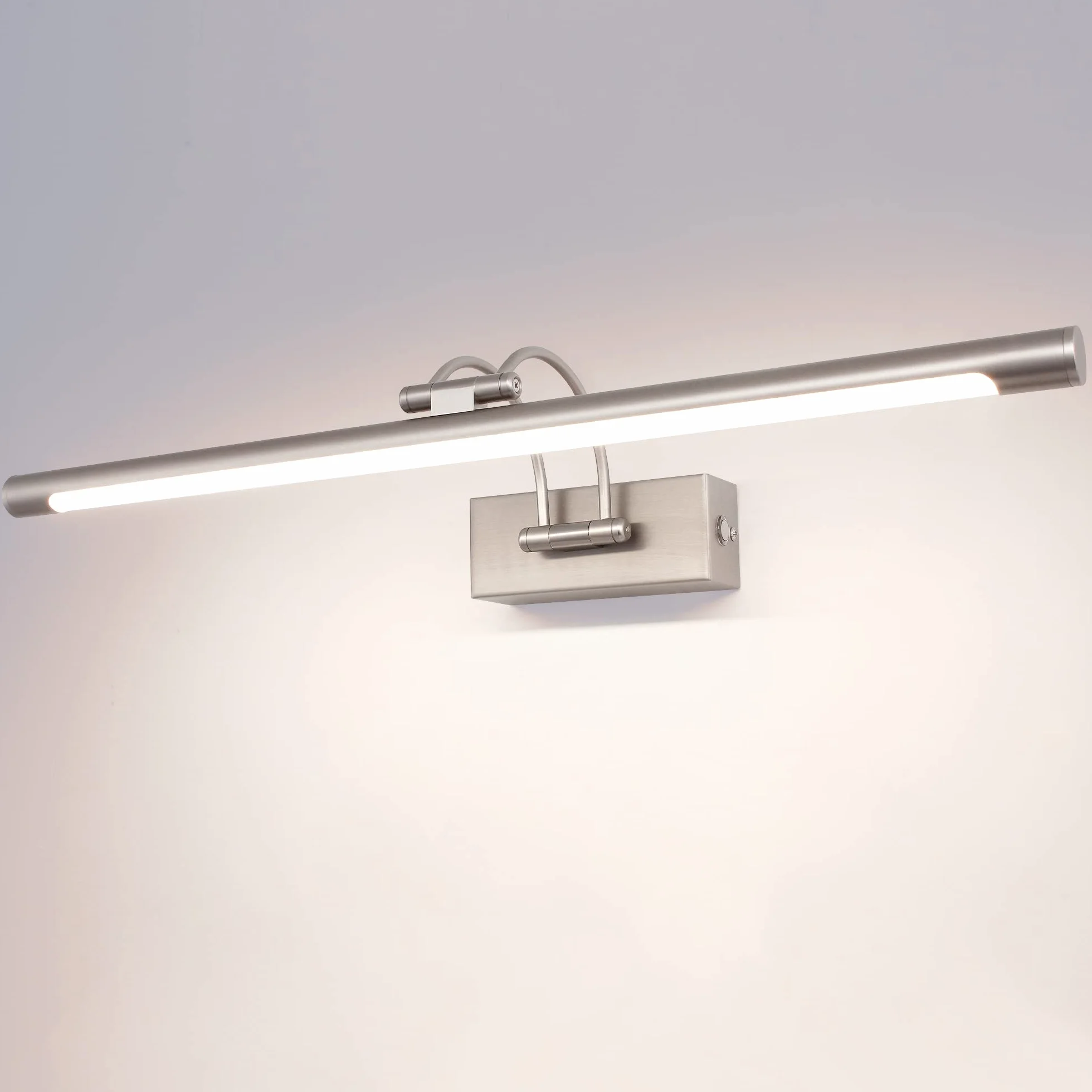 Lampa łazienkowa LED 60cm 15W 3 regulowane temperatury barwowe + ściemniacz ciągły Lampa stołowa LED z obrotową głowicą Lampa ścienna z ramieniem łukowym Lampa lustrzana
