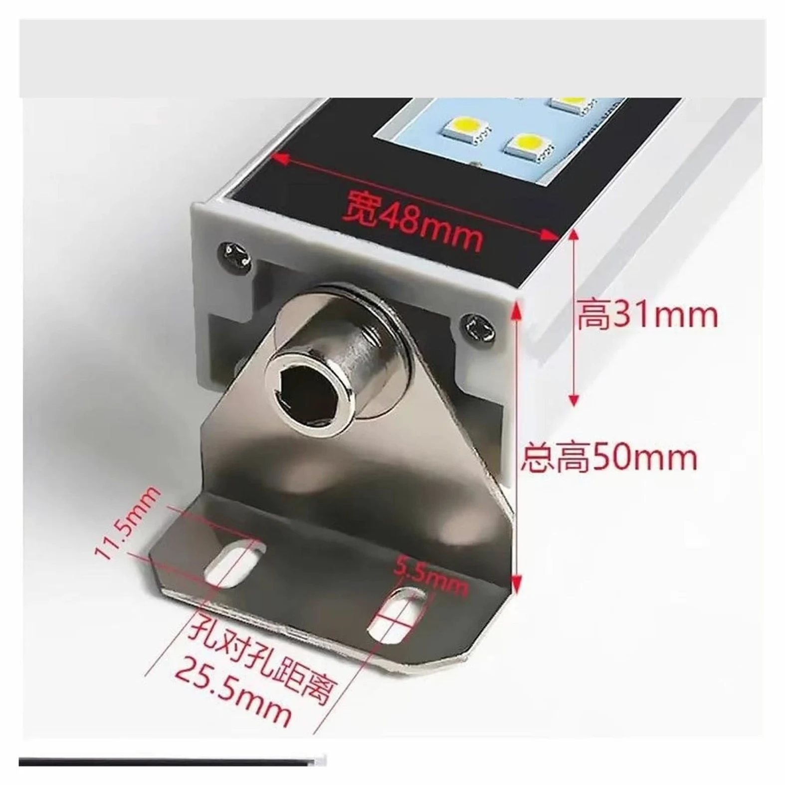 Lampa warsztatowa LED o mocy 5 W do 40, rura robocza maszyny CNC 24–36 V Oświetlenie przemysłowe narzędzi i tokarki do warsztatu/garażu(750MM,100-240V)