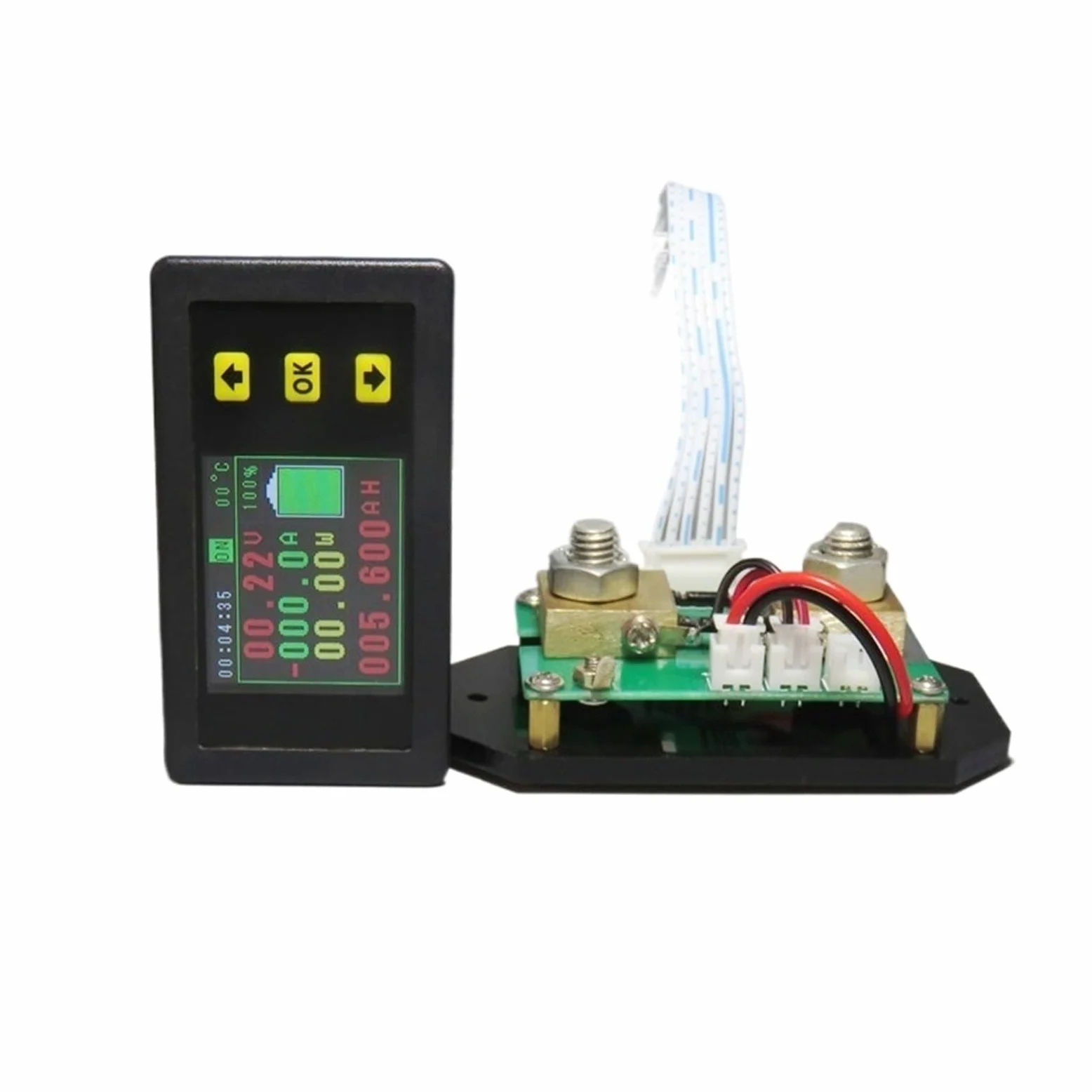 Cyfrowy woltomierz kombinowany LCD DC 120v, 100a, 500a, amperomierz, KWh, Watt, 12v, 24v, 48v, 96V, pojemność baterii, monitorowanie zasilania (kolor : 500A)