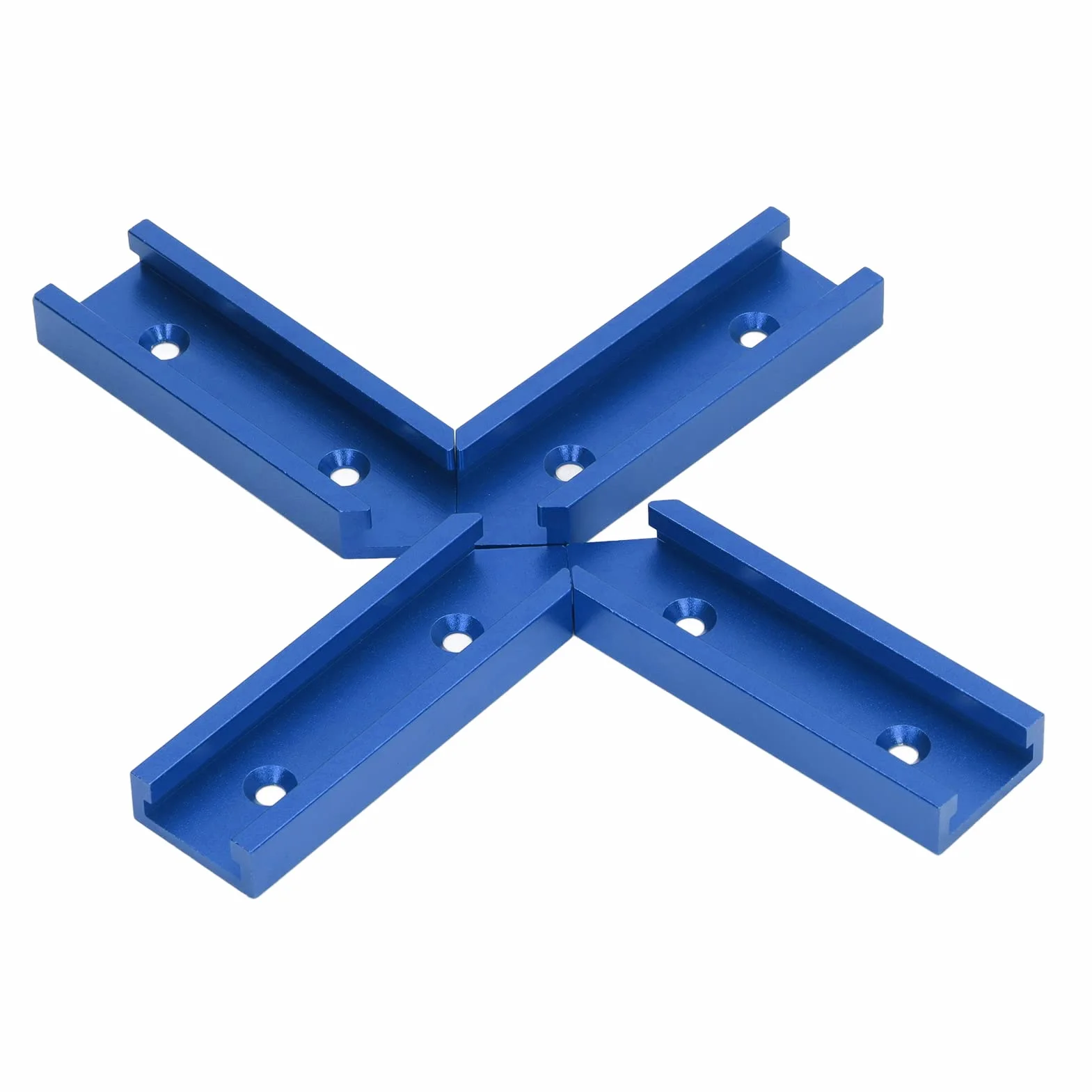 Złącze T Track , 4 szt., łatwy montaż, długość 100 mm, stabilne przesuwne złącza z gniazdem T, stop aluminium do cięcia (niebieski),Kompleksowy zestaw narzędzi