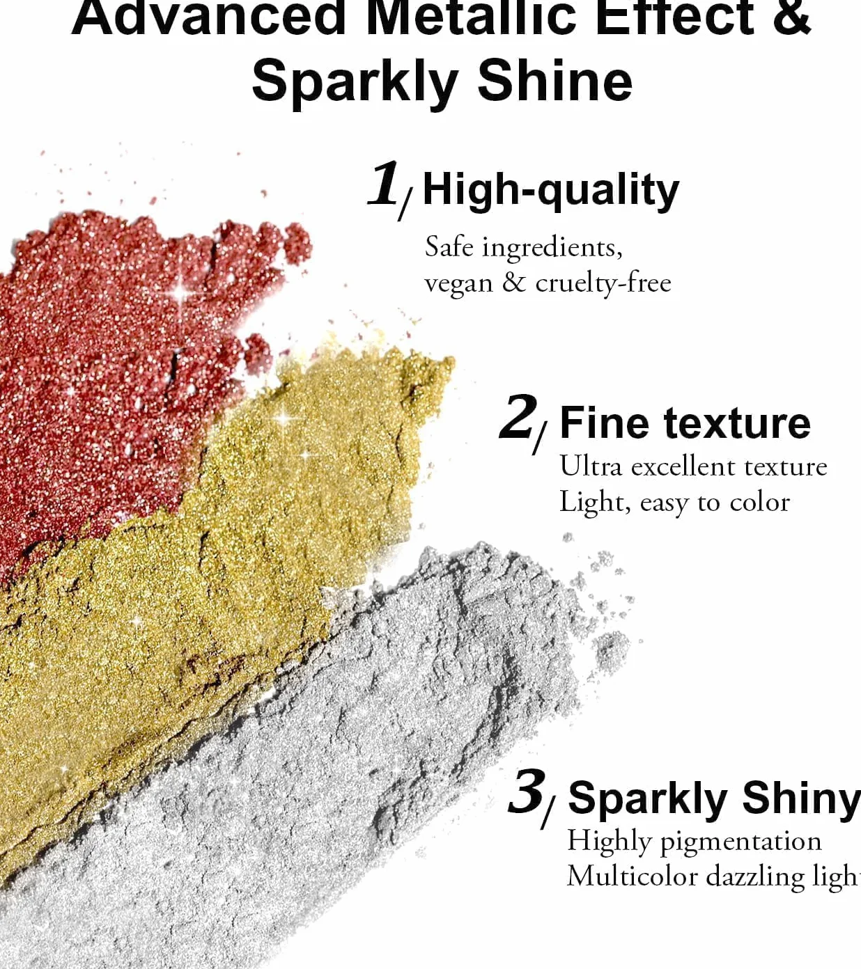 BISHENG 6 Box Rose Gold Chrome Pure Powder Magic Mirror Effect do zdobienia paznokci