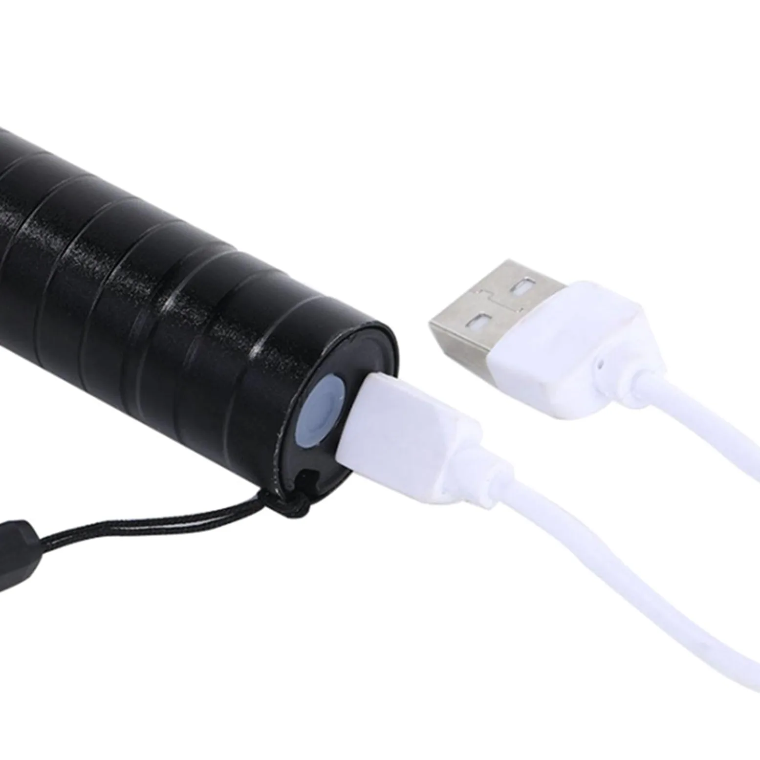 Bardzo długa latarka elektryczna w trybie gotowości Mini XPE Latarka ze stopu aluminium Silne światło Zoom Długi-USB Wielofunkcyjna latarka wielokrotnego ładowania jako Power Bank i akcesori