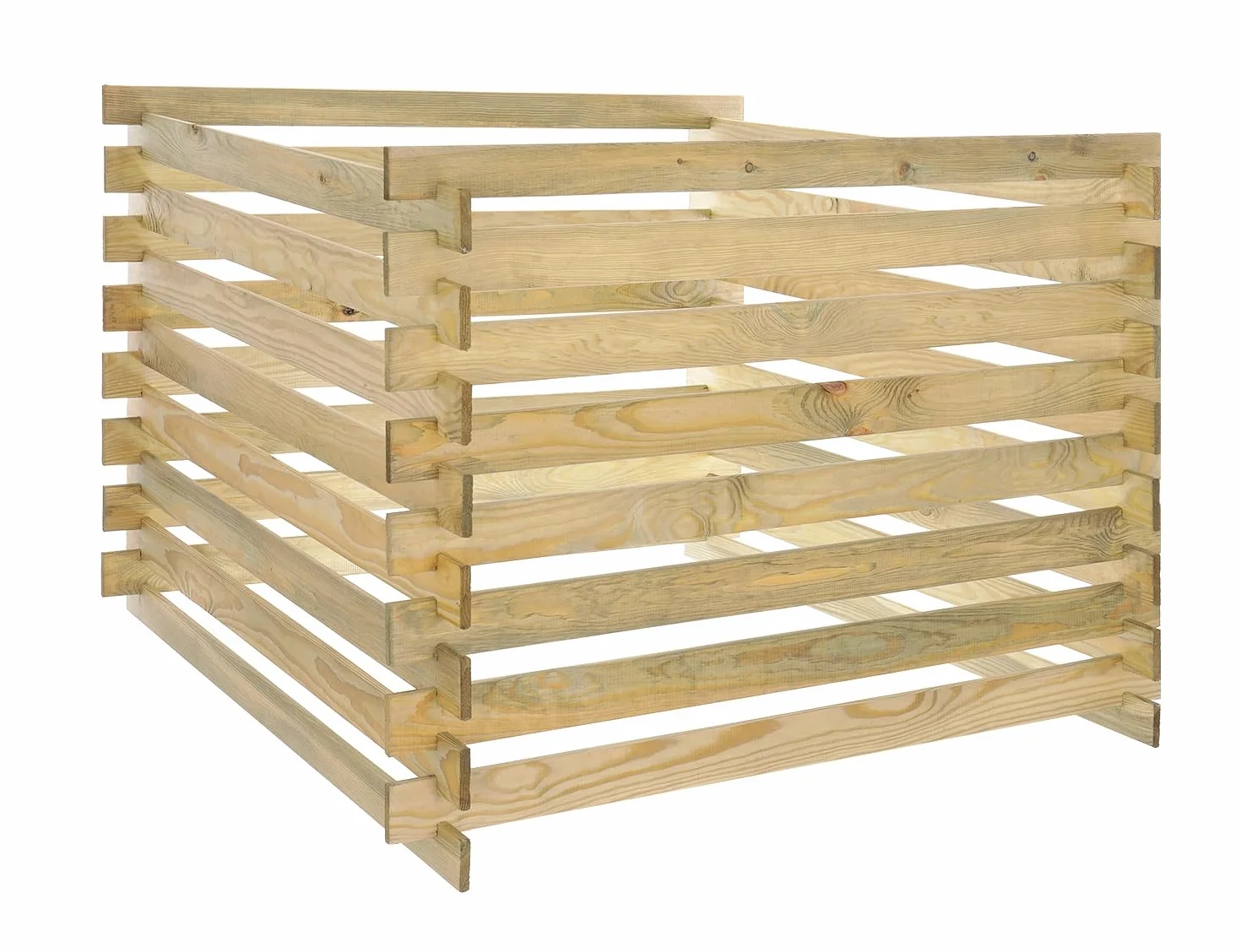 Kompostownik Ogrodowy z Drewna 100x70x100 cm Prosty Montaż