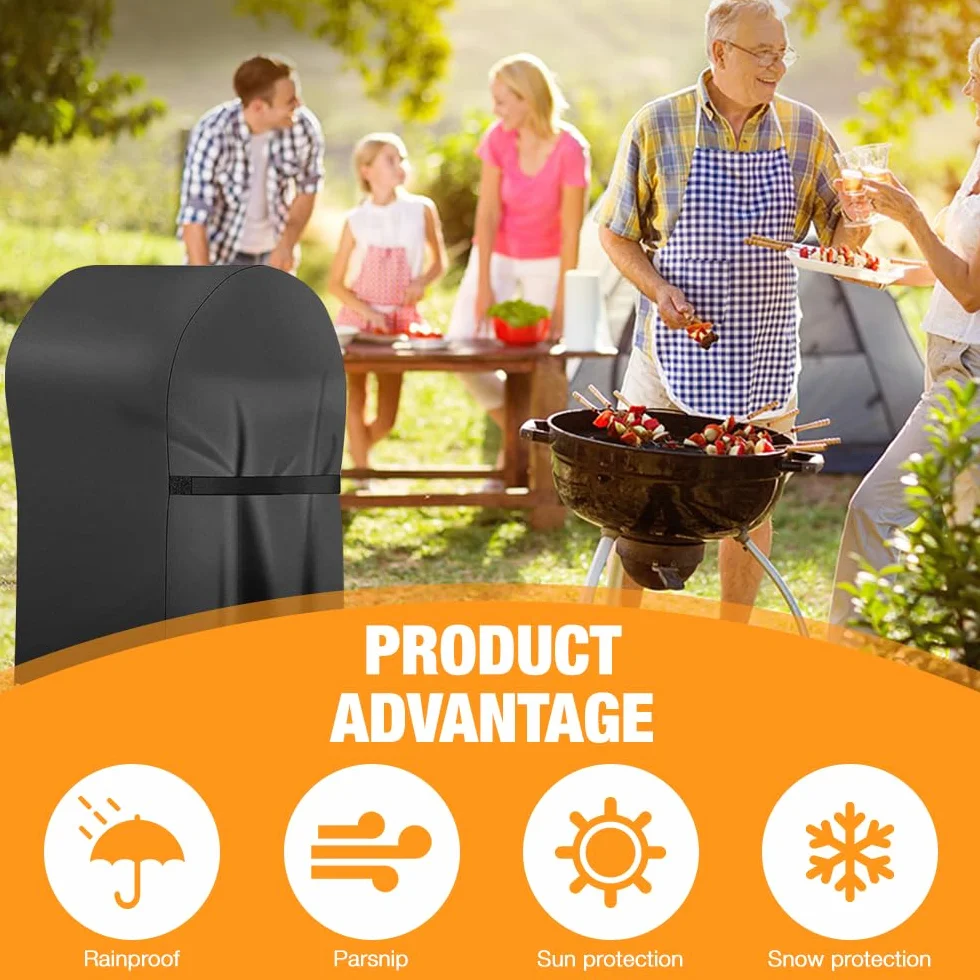 Wodoodporny pokrowiec na grill, 76 x 66 x 110 cm pokrowiec na grill, na zewnątrz 210D Oxford Tarpaulin Pokrywa grillowa na zewnątrz odporna na rozdarcie, do BBQ Grill, odporna na deszcz, kurz słońce
