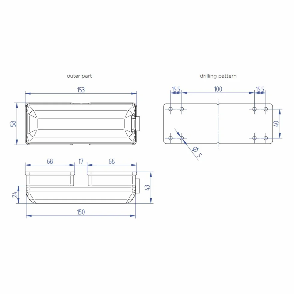 Thule 37710 Blokada Drzwi, Czarny, 7.5 x 15.6 x 7.2 cm