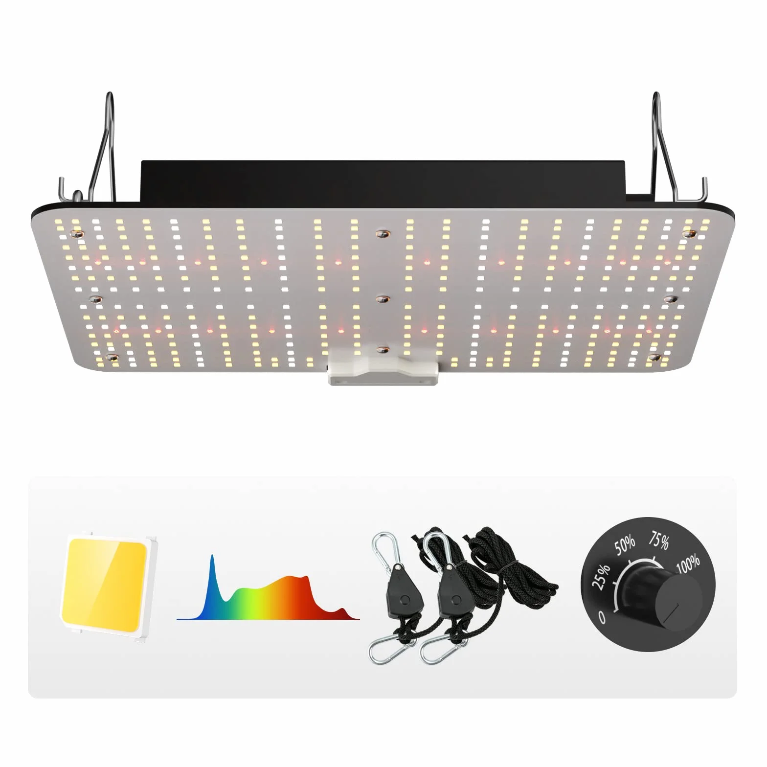 VEVOR Lampa LED do uprawy roślin 150 W kwantowy panel o pełnym spektrum, wysokiej wydajności, wodoodporny IP65, PPFD Samsung 281B Diody