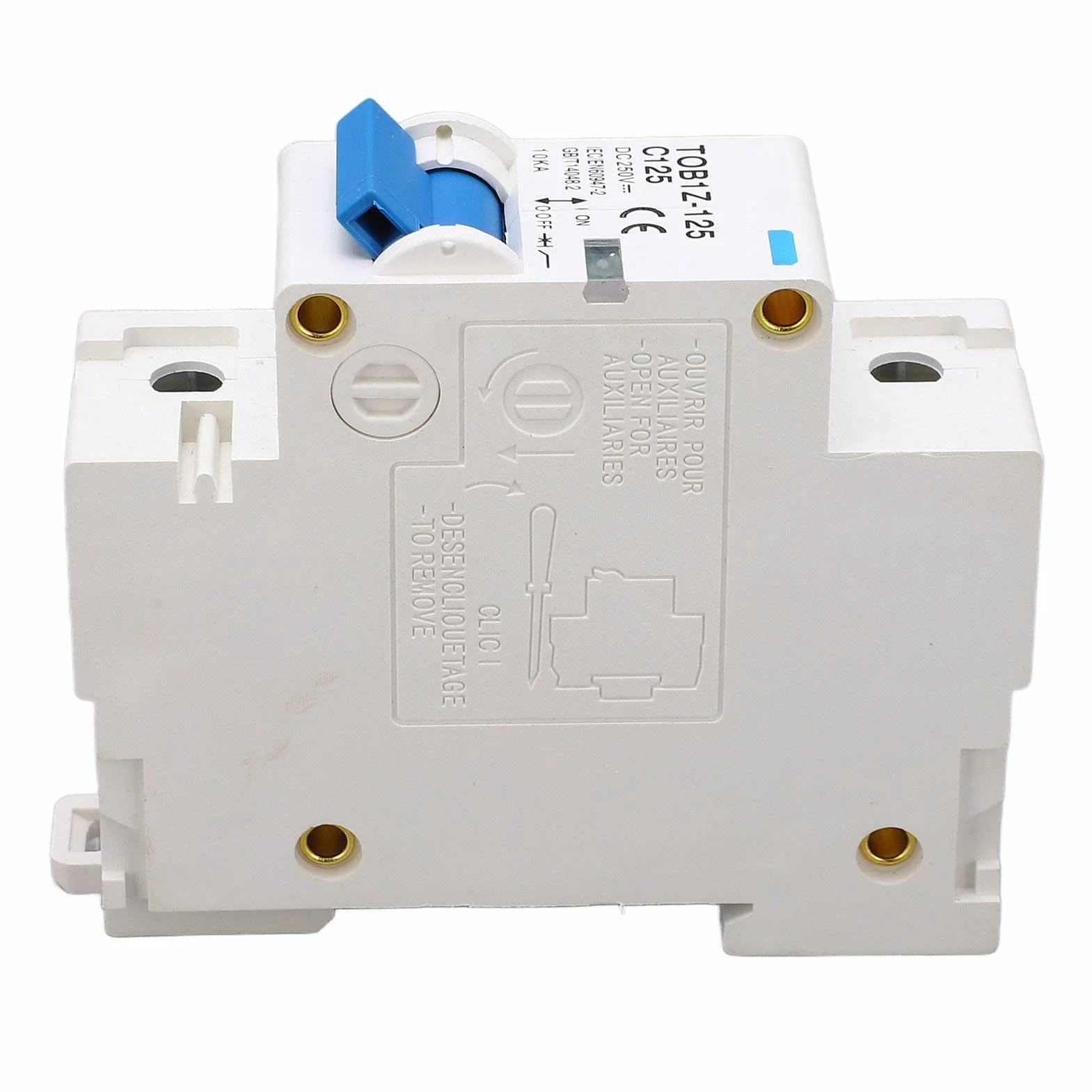 DC Miniaturowy Przerywacz 1P 125A 250V do Montażu na Szynie DIN Wygaszenie łuku Rozłącznik Słoneczny do Systemu Fotowoltaicznego TOB1Z 125 C125