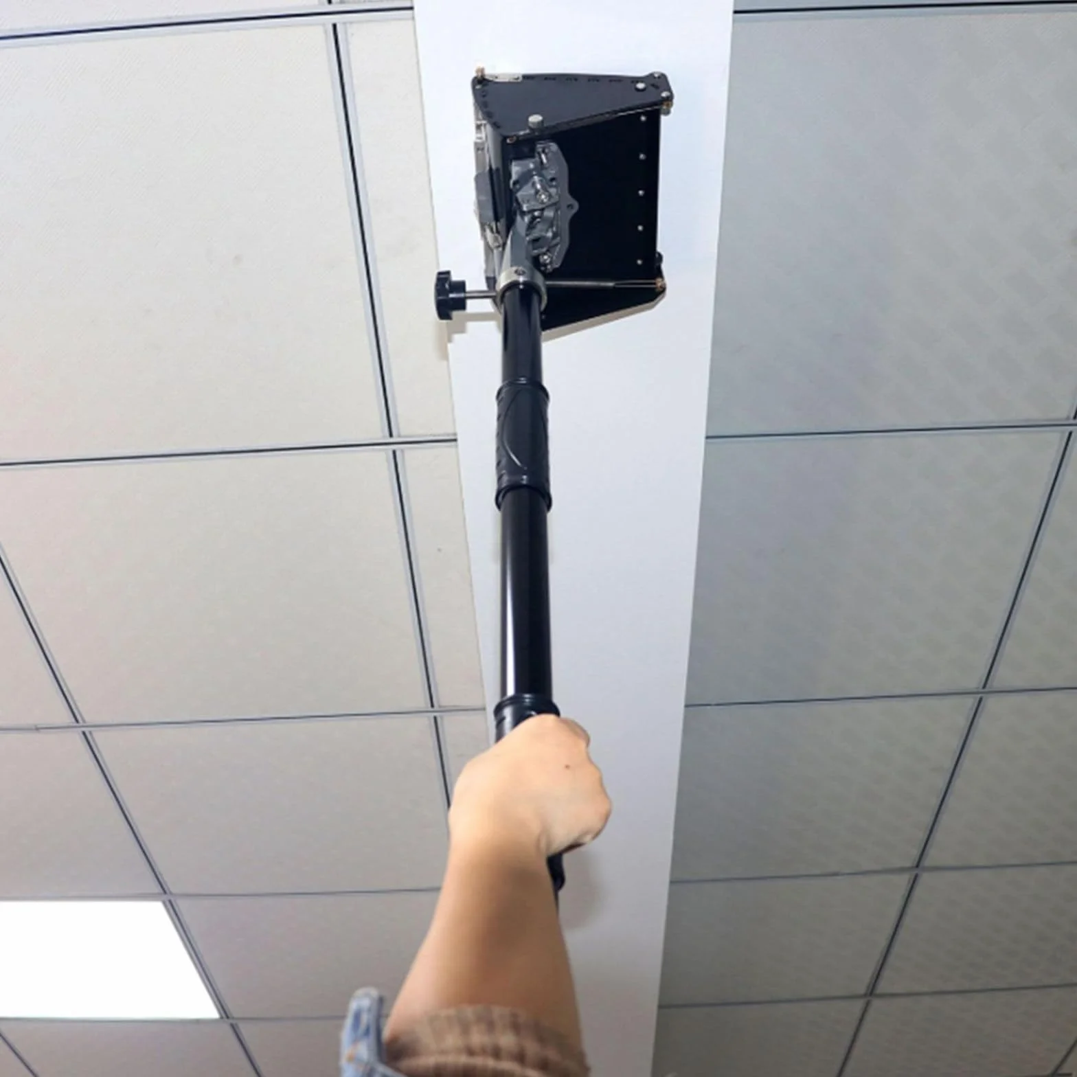 Pudełko do wykańczania płyt kartonowo-gipsowych z regulowanym uchwytem przedłużającym, wysokość 100 cm - 160 cm, aluminiowe narzędzie do majsterkowania w domu, rozmiar 25 cm
