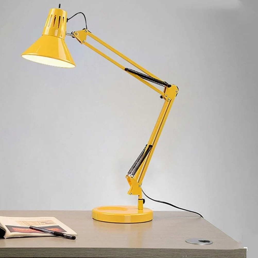 Lampa Biurkowa Ochrona Oczu Sypialnia Lampka Nocna Biurko Lampa Biurkowa LED Składana Lampa Stołowa (Yellow)