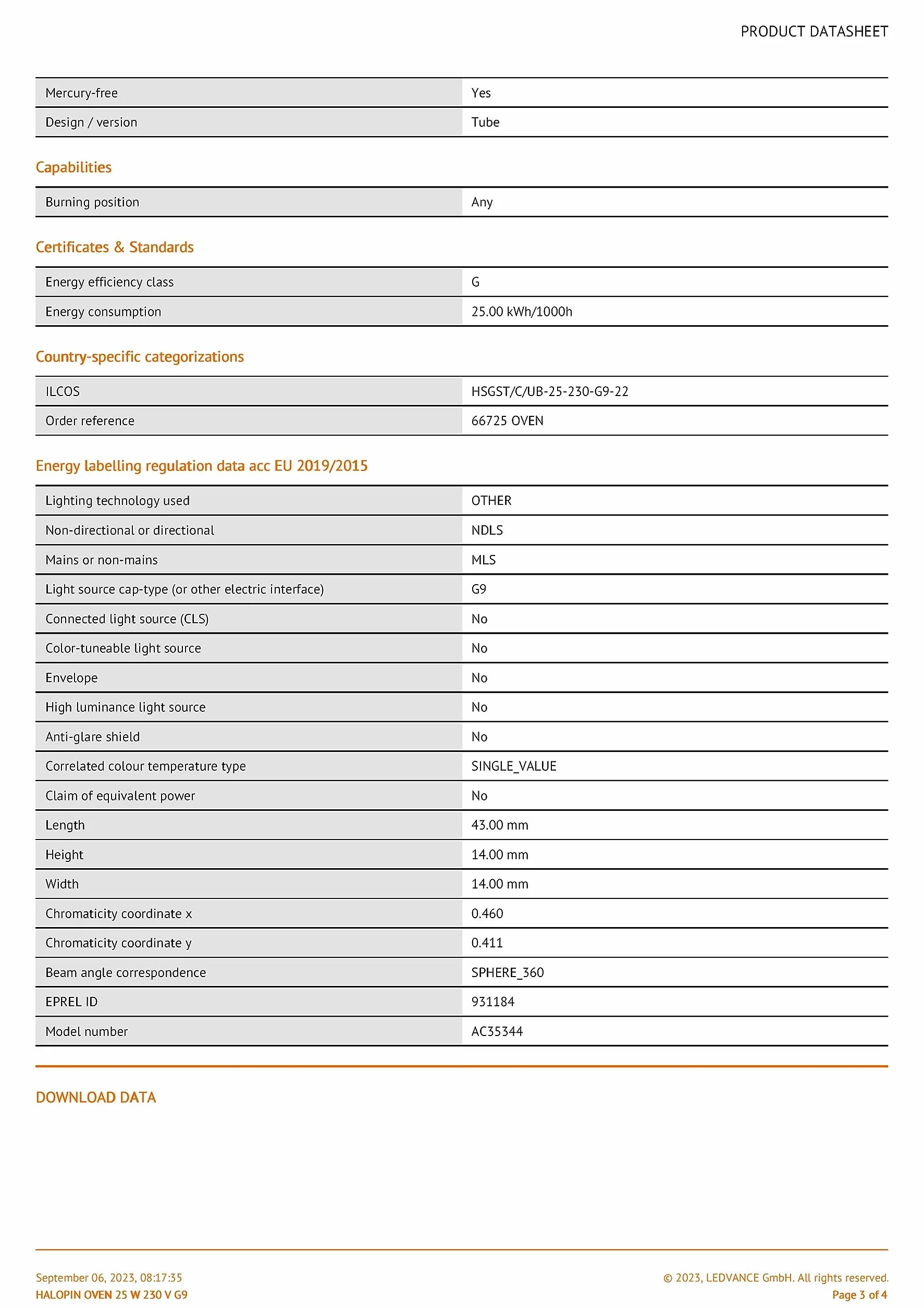 2X OSRAM OVEN HALOPIN 25W G9 HALOGEN CAPSULE BULB 230//240V