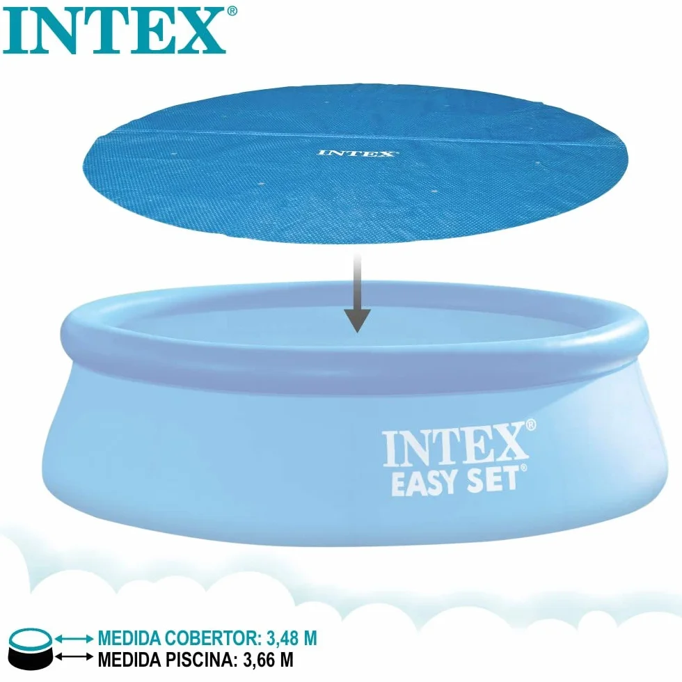 Intex Easy Set Frame Plandeka Solarna 366 cm Niebieski